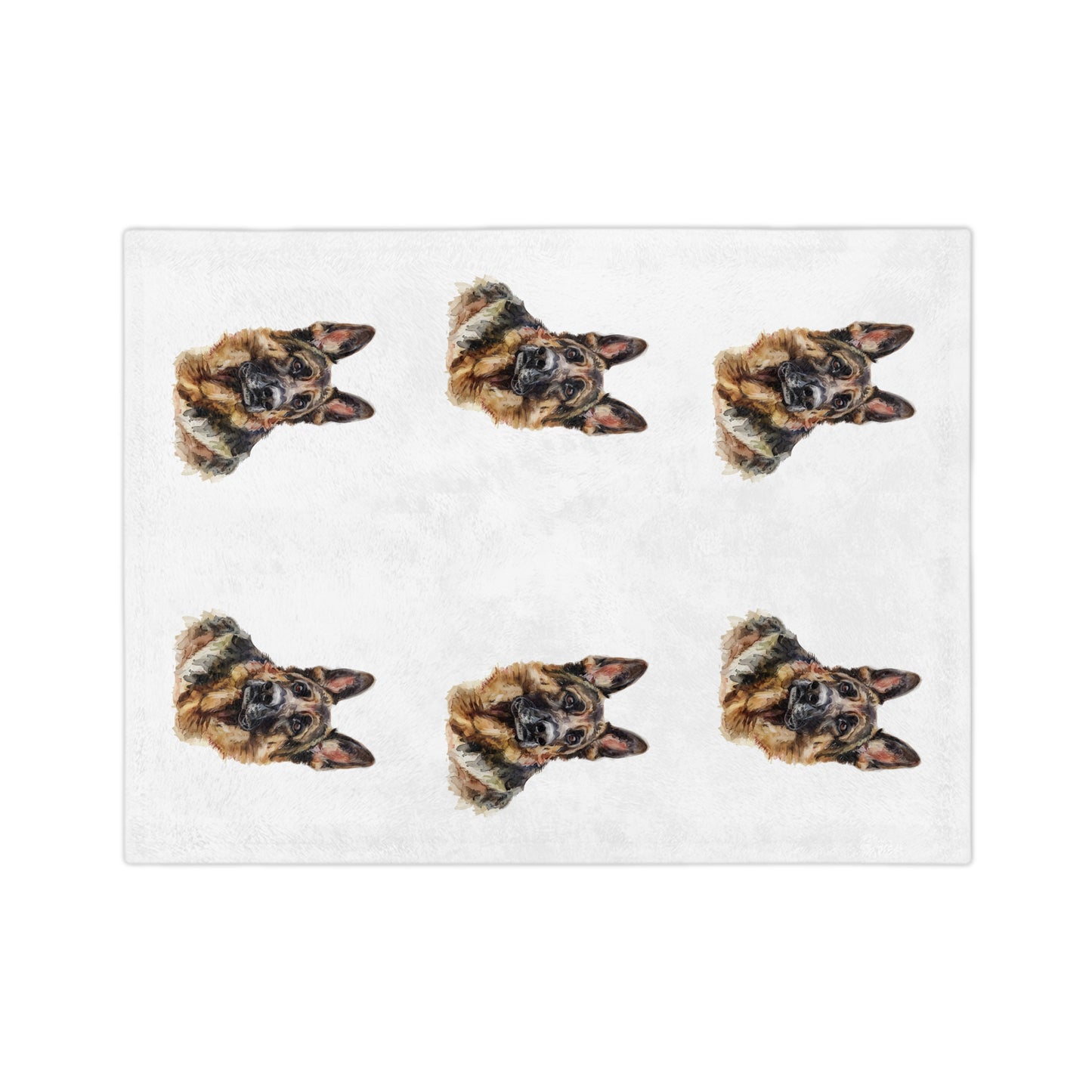 German Shepherd Head Velveteen Microfiber Blanket
