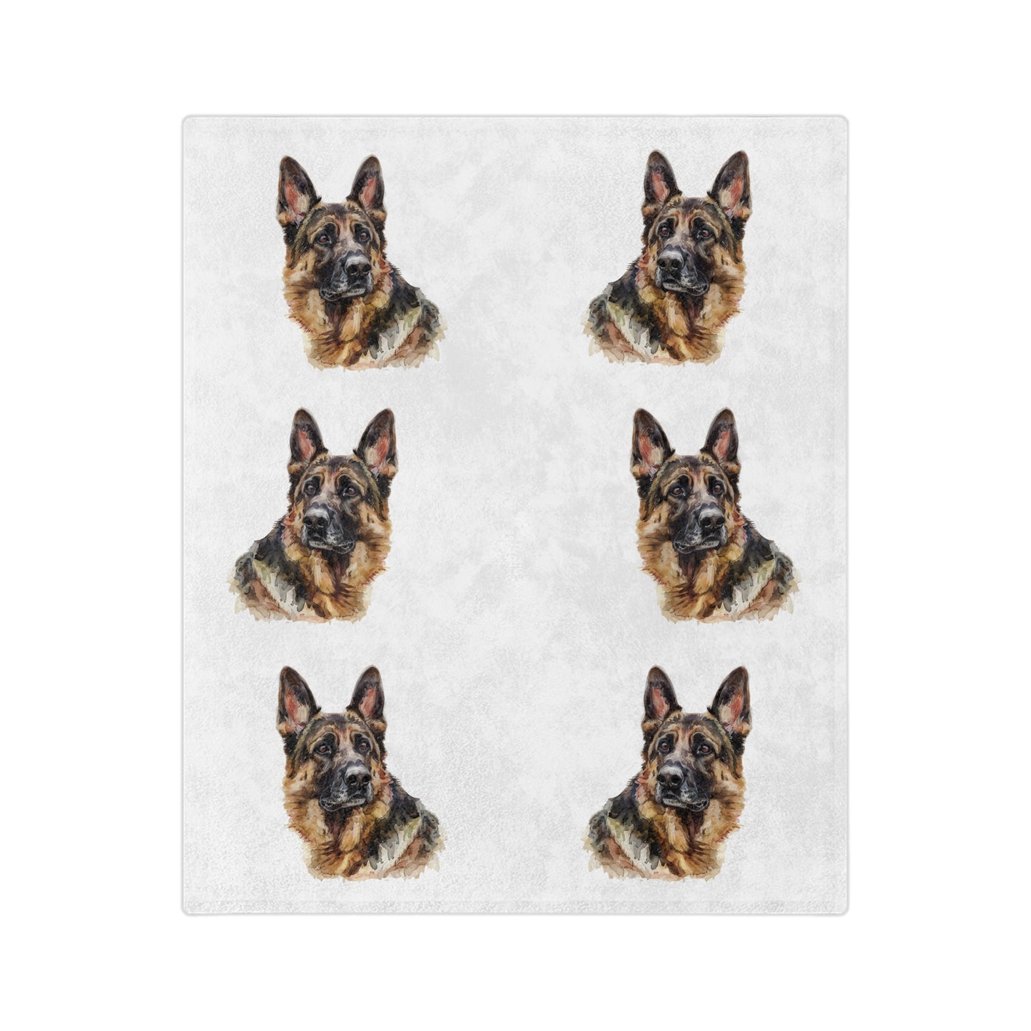 German Shepherd Head Velveteen Microfiber Blanket