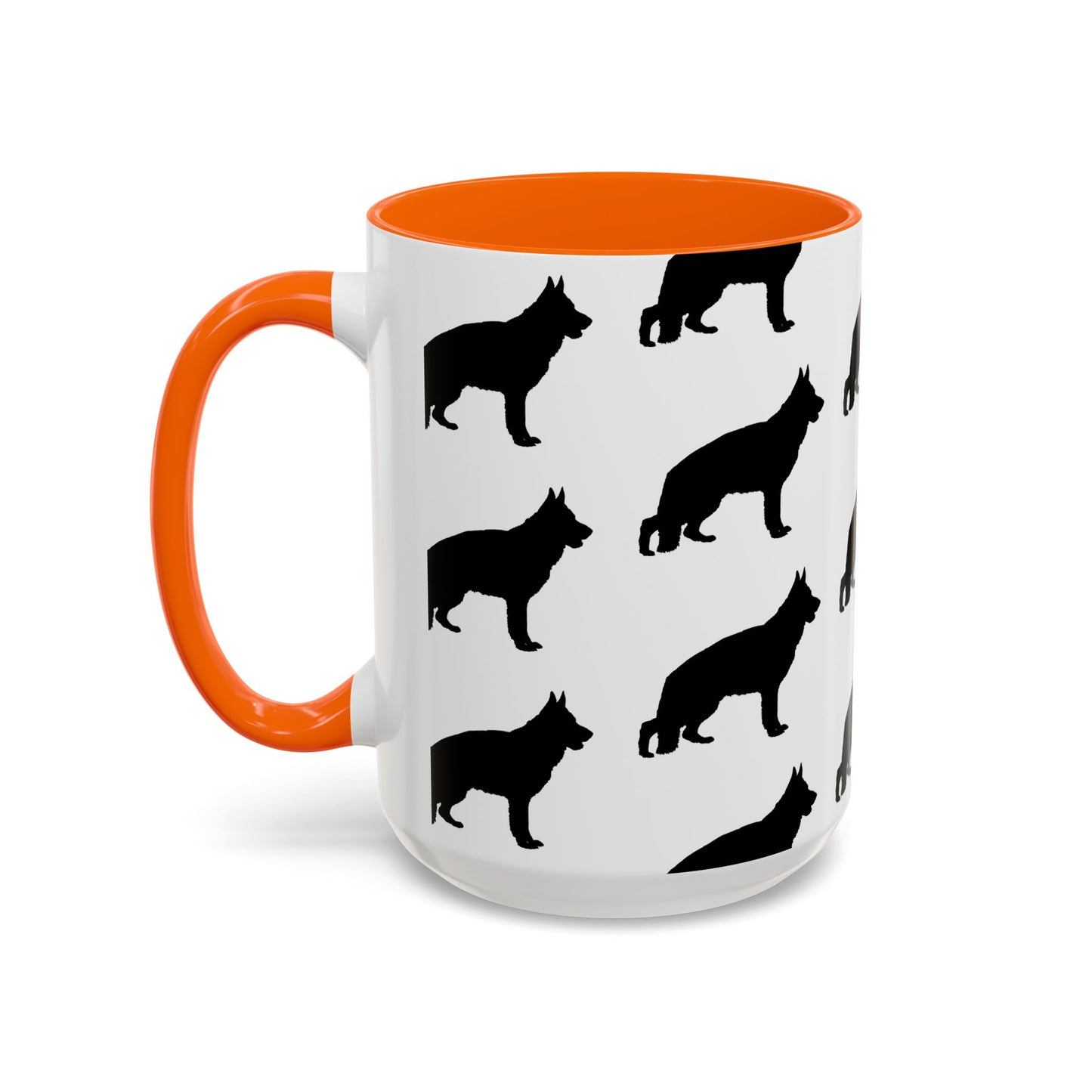 German Shepherd Silhouette 2-Tone Coffee Mug