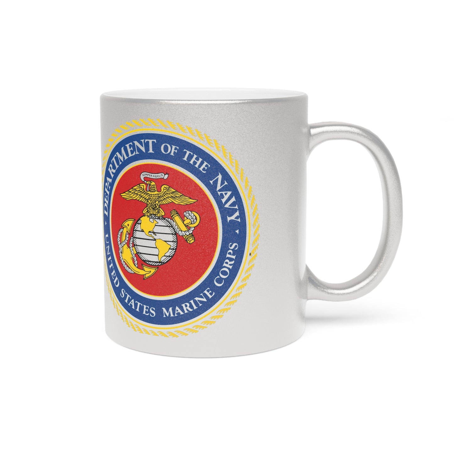 US Marine Corps Metallic Coffee Mug