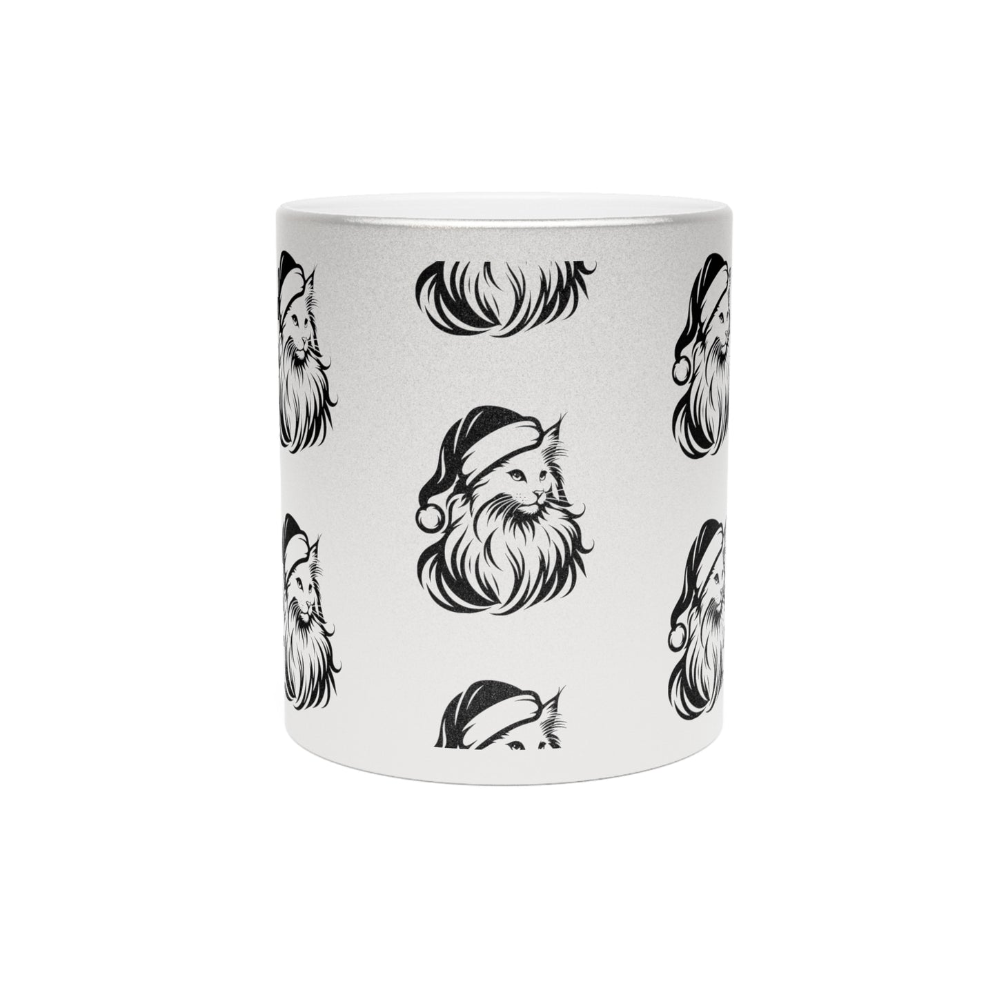Santa Paws Cat Metallic Coffee Mug