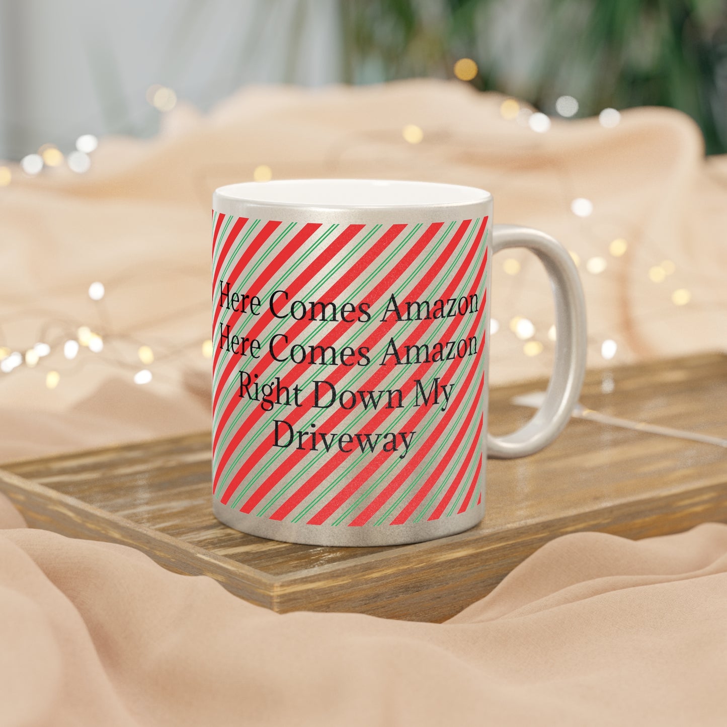 Here Comes Amazon Metallic Coffee Mug