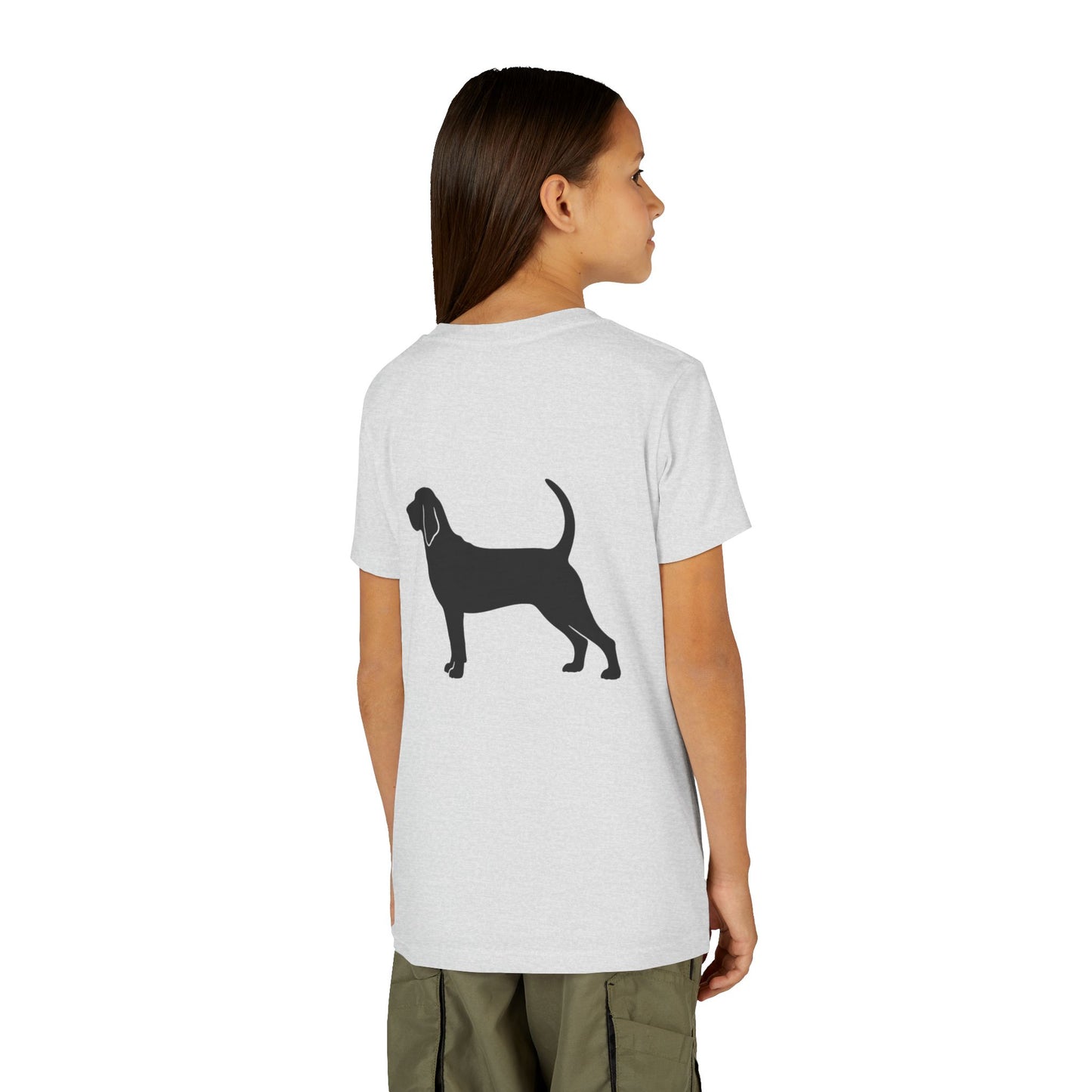 Bloodhound Silhouette Youth Unisex Short Sleeve Crewneck Tee