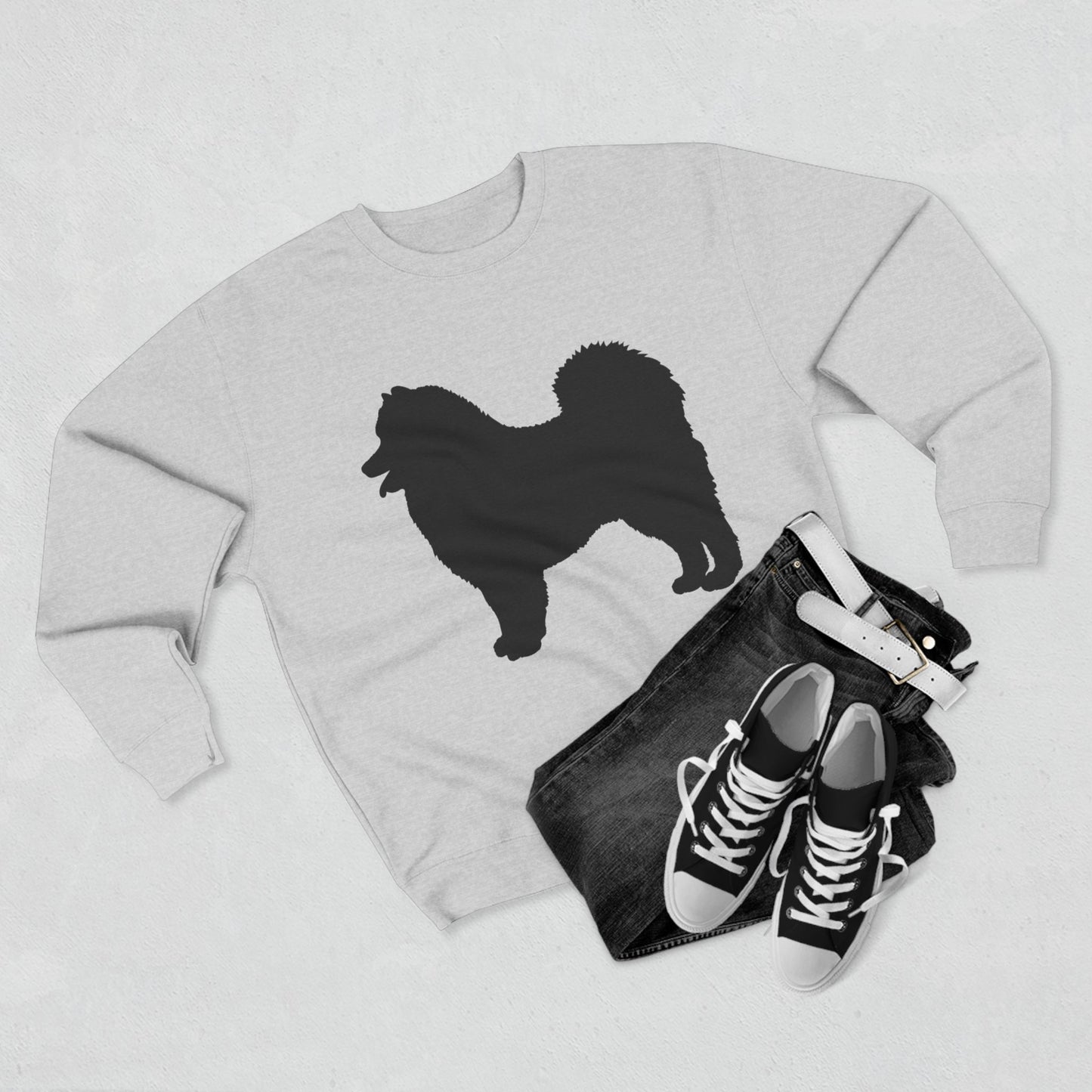 Samoyed Silhouette Unisex Crewneck Sweatshirt