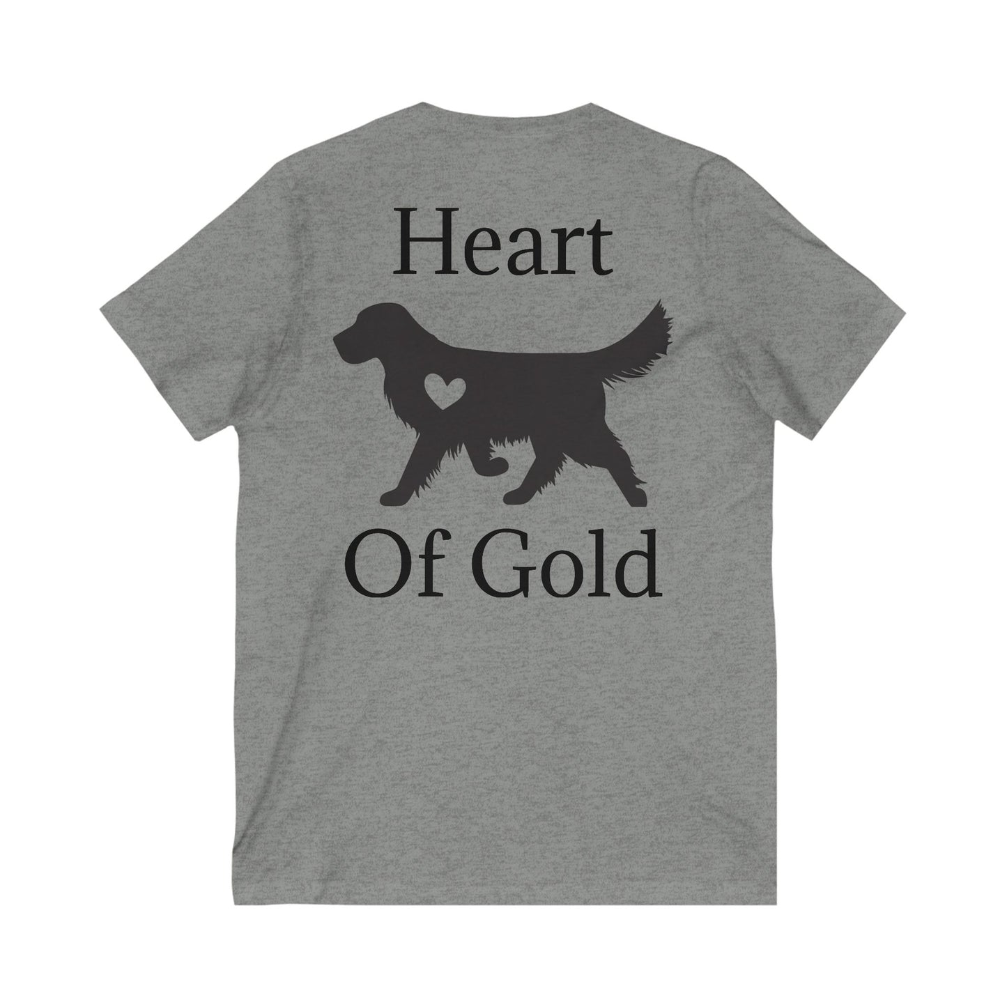 Heart Of Gold Unisex Short Sleeve V-Neck Tee