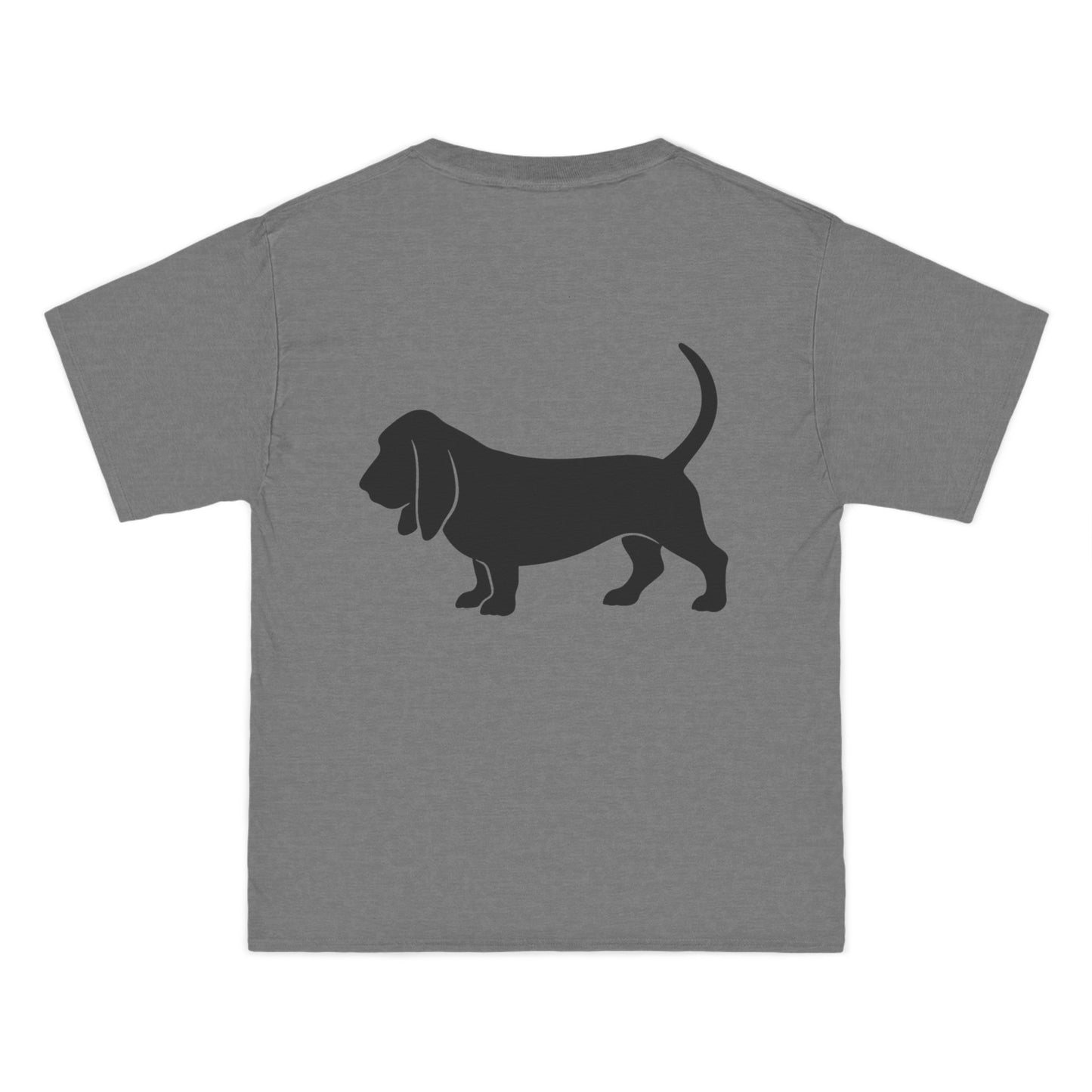 Basset Hound Silhouette Men's Short-Sleeve Crewneck Tee