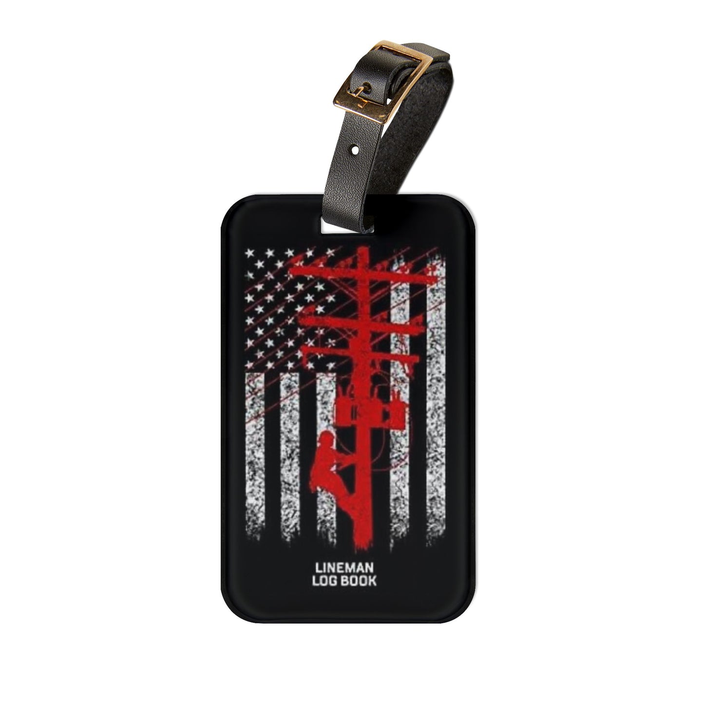 Lineman Leather Strap Luggage Tag