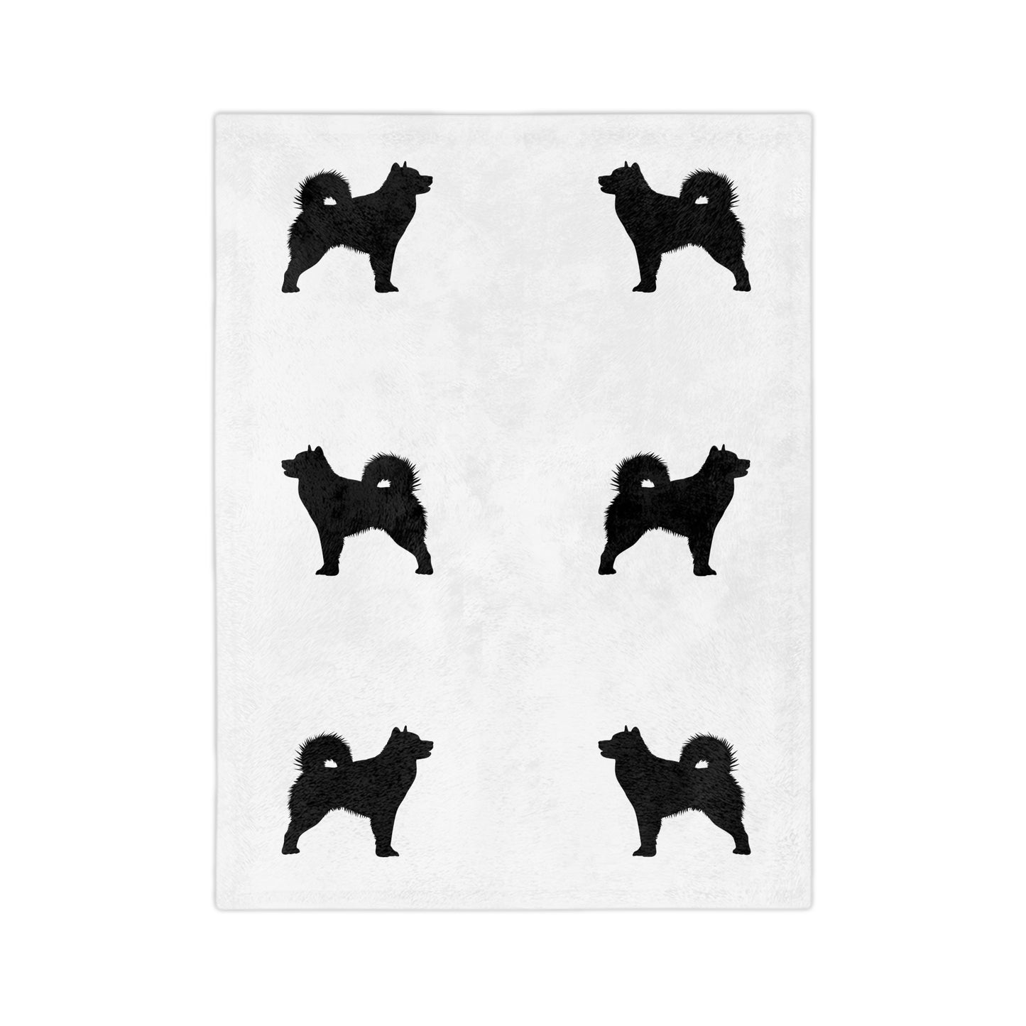 Malamute Silhouette Velveteen Microfiber Blanket