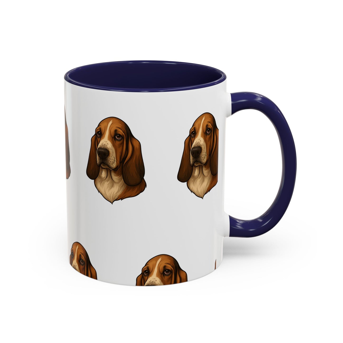 Basset Hound Head 2-Tone Coffee Mug