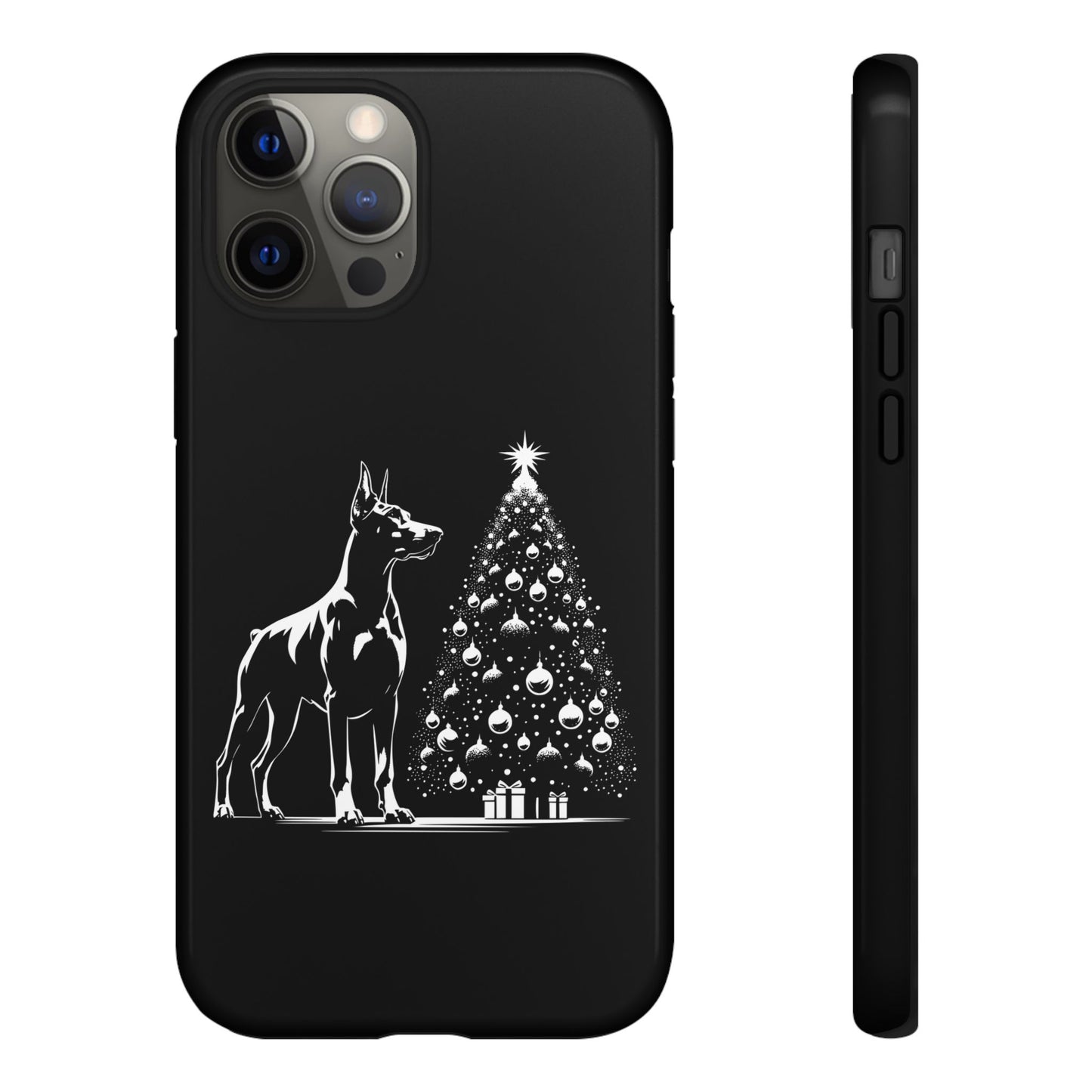 Doberman Christmas Tree iPhone Case