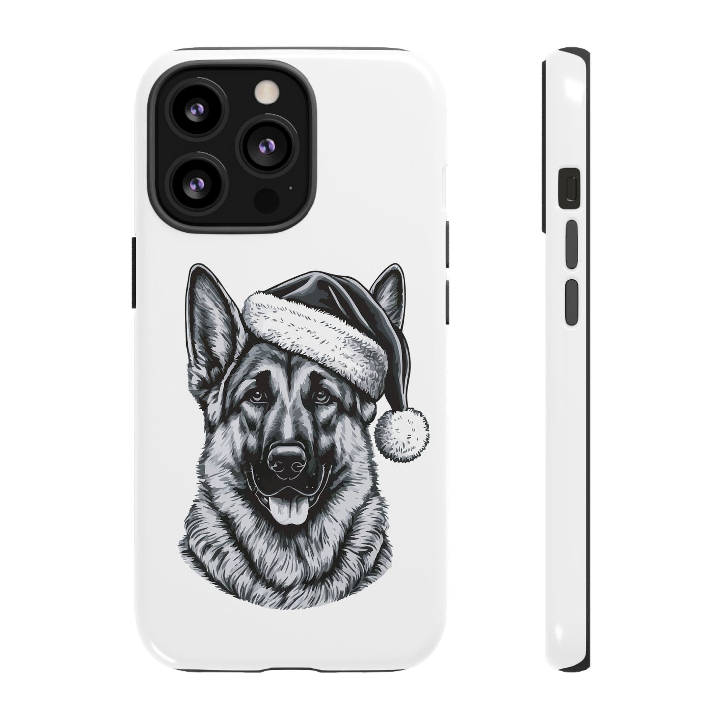 Santa Paws German Shepherd iPhone Case