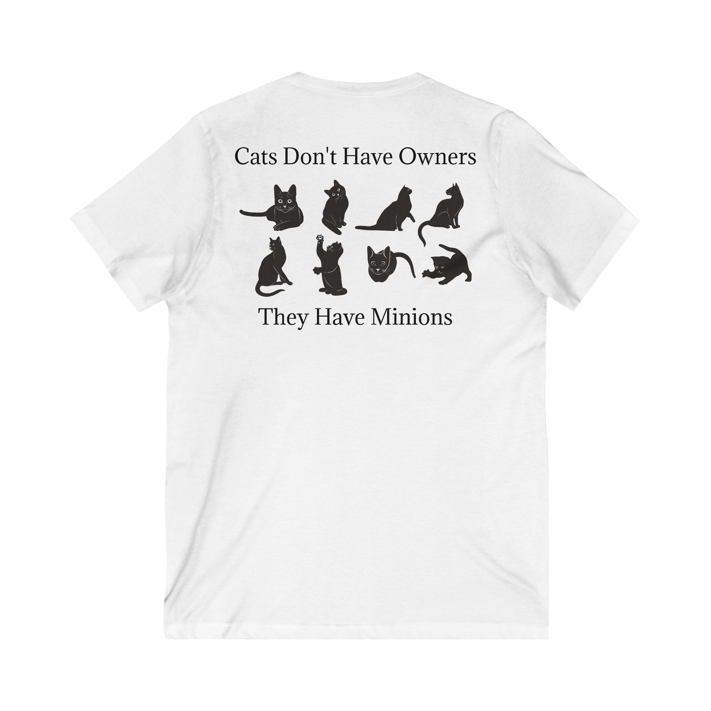 Cat Minions Unisex Short Sleeve V-Neck Tee