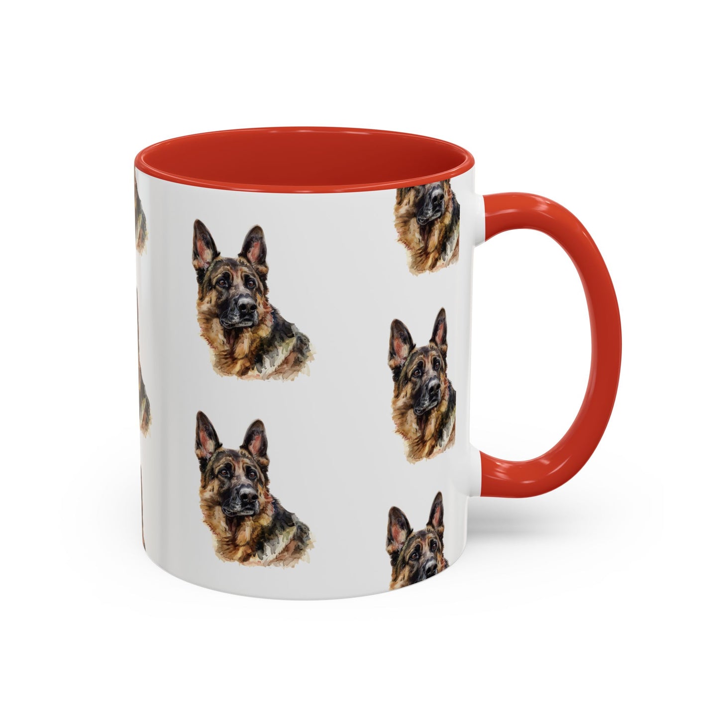 German Shepherd Head 2-Tone Coffee Mug
