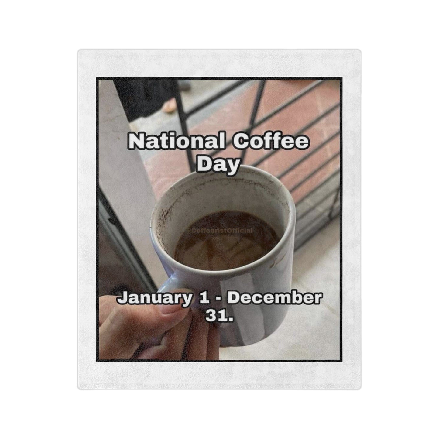 National Coffee Day Velveteen Microfiber Blanket