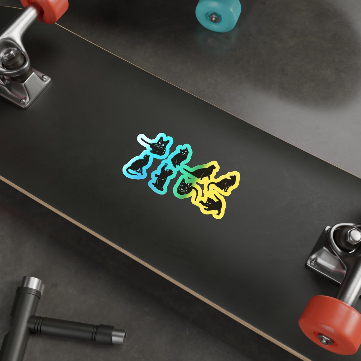 Cats Holographic Sticker