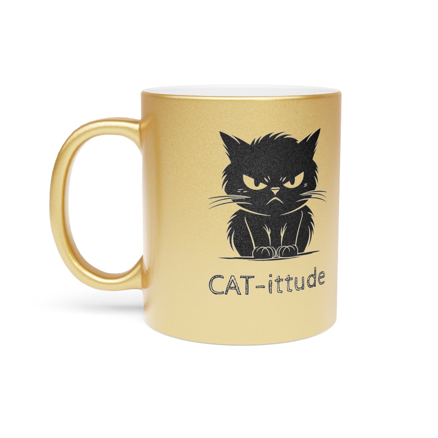 CAT-ittude Metallic Coffee Mug