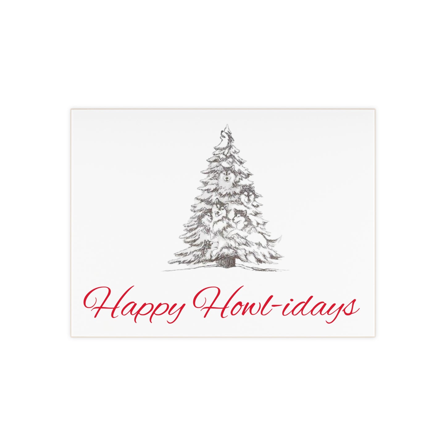 Happy Howl-idays Ceramic Photo Tile