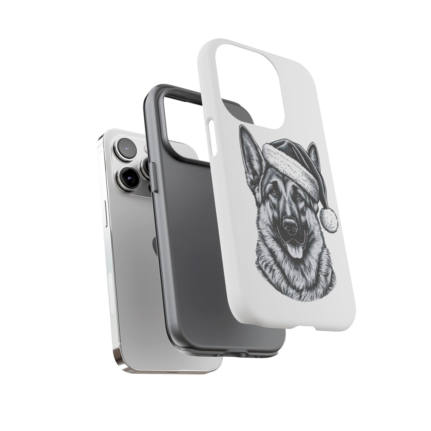 Santa Paws German Shepherd iPhone Case