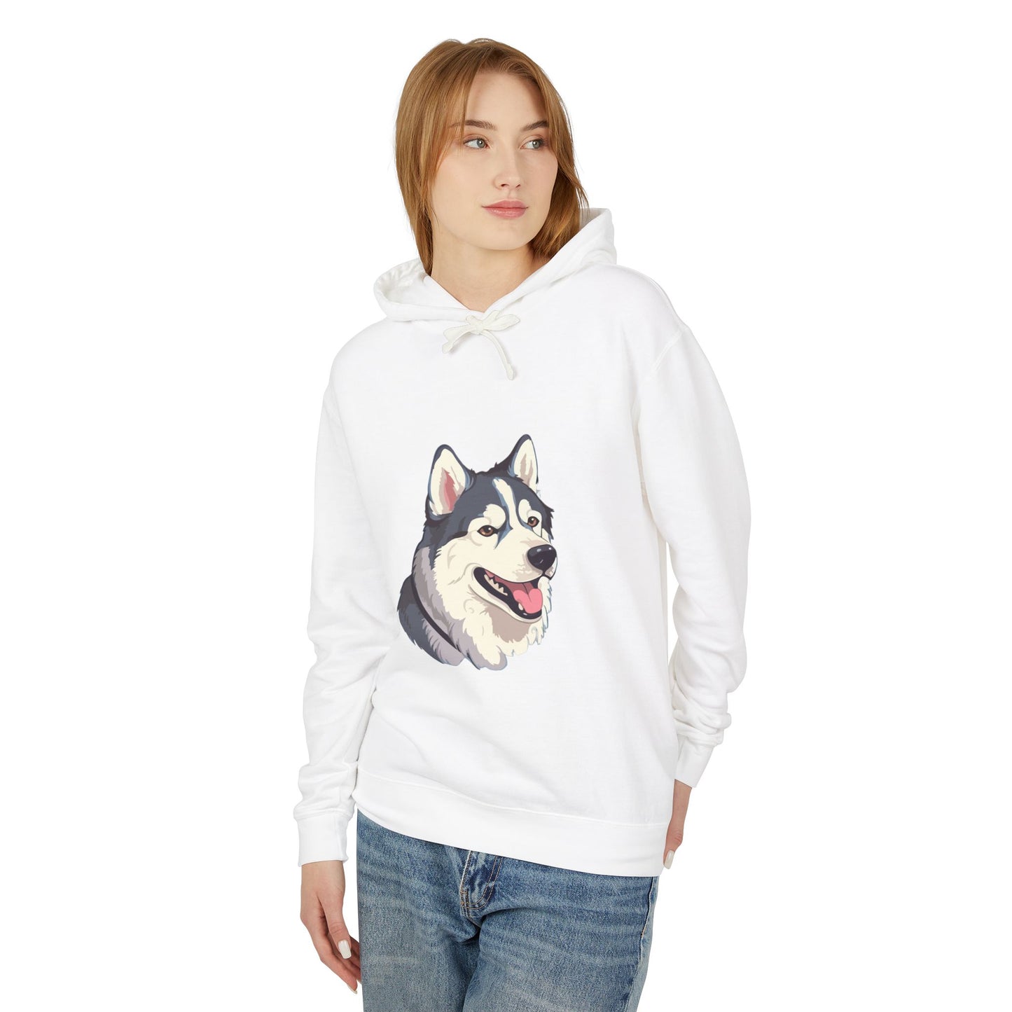 Malamute Head Unisex Lightweight Hoodie
