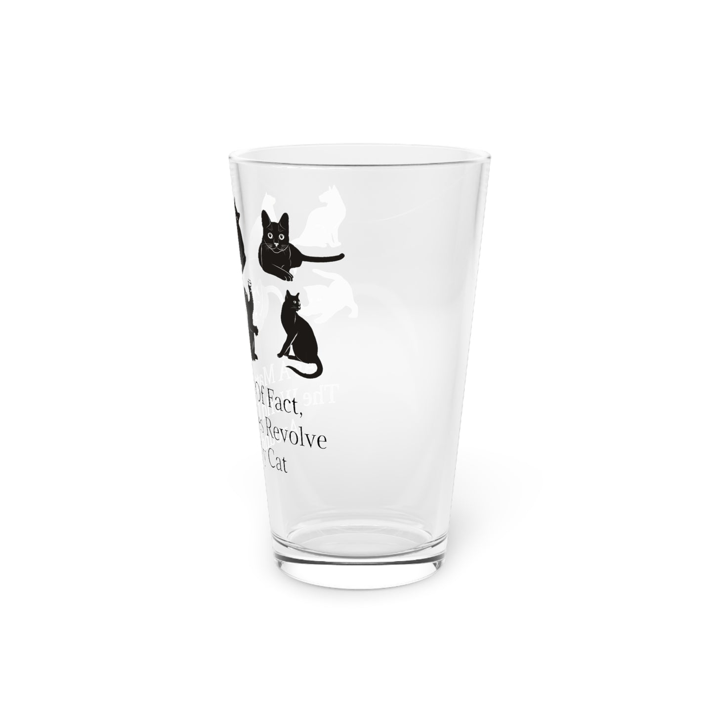 Matter Of Fact Cat Drinking Glass