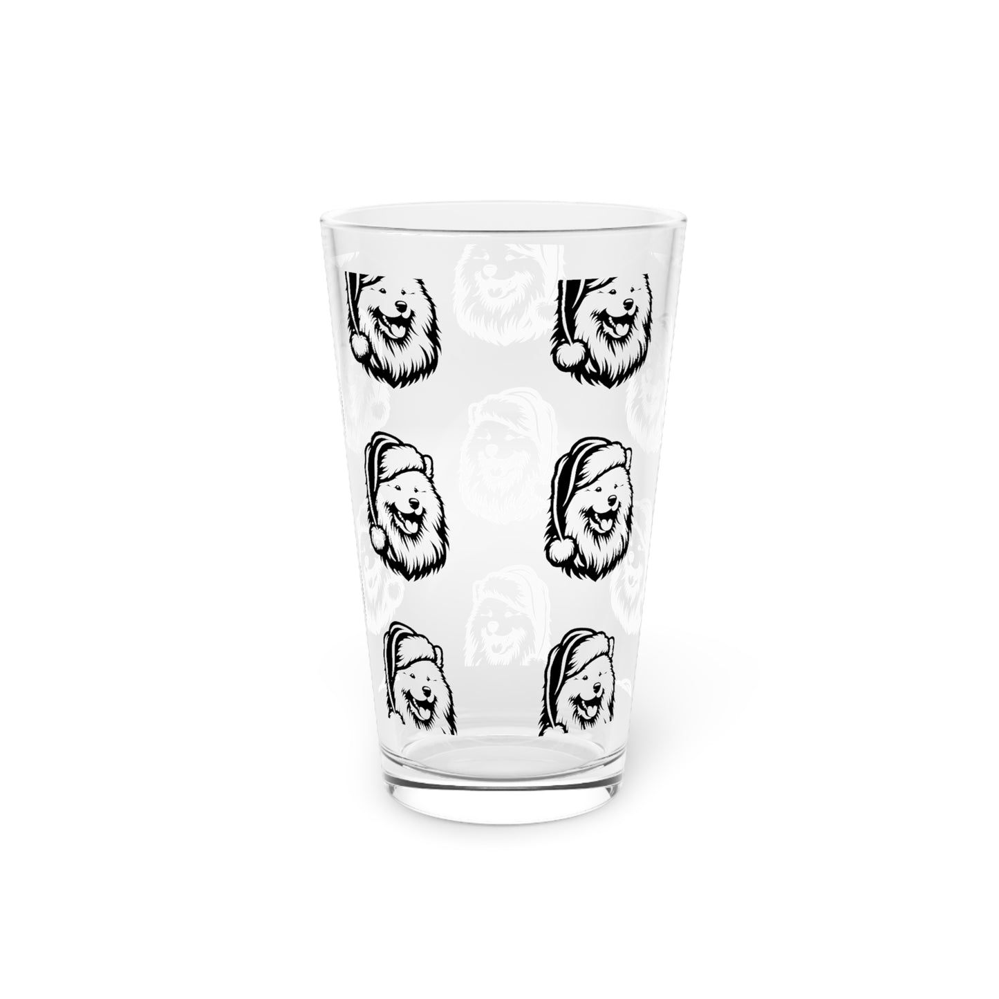 Santa Paws Samoyed Drinking Glass