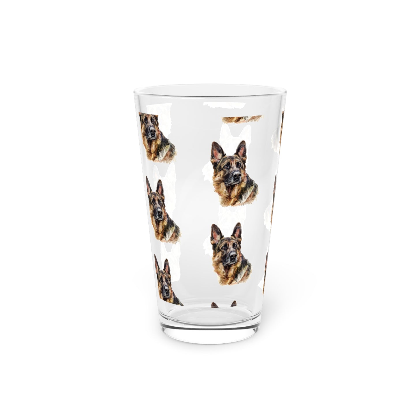 German Shepherd Head Drinking Glass