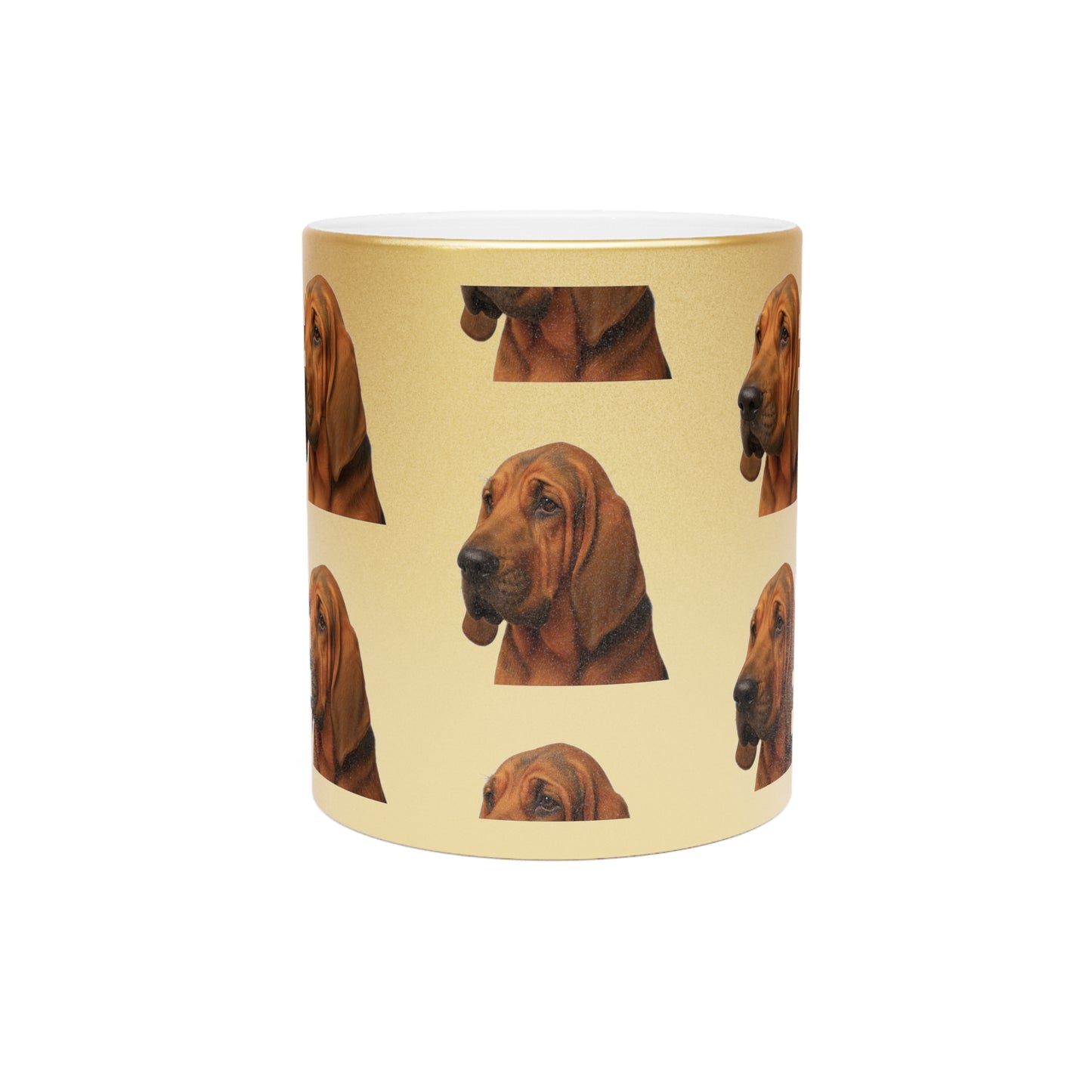 Bloodhound Head Metallic Coffee Mug