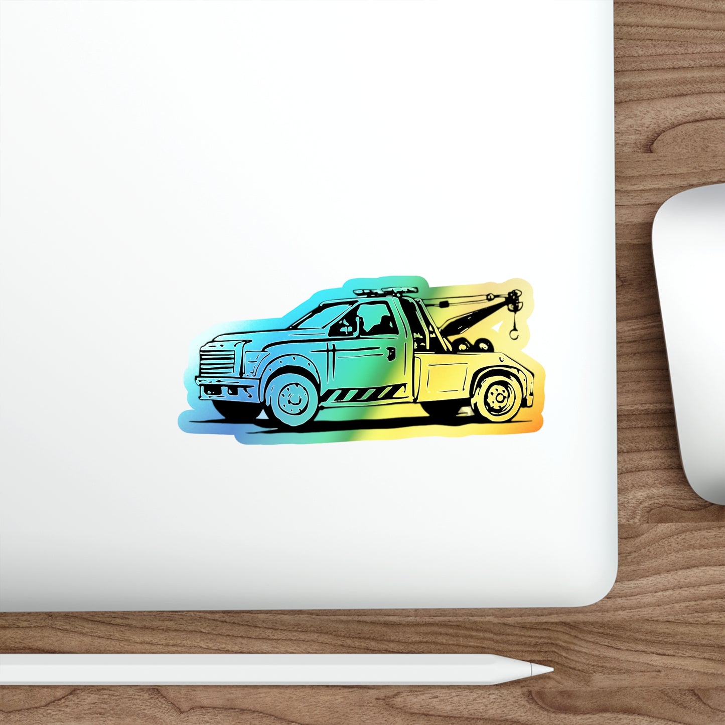 Wheel Lift Tow Truck Holographic Sticker