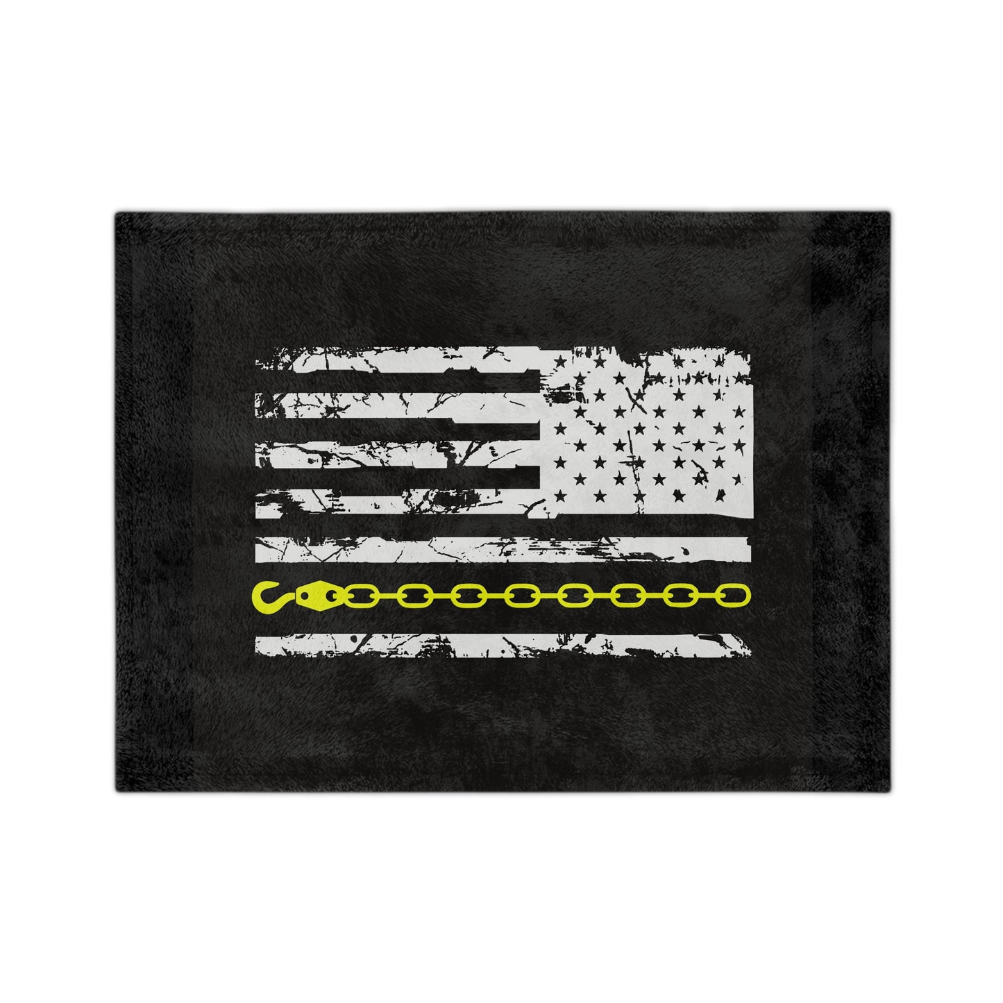 Thin Yellow Line Velveteen Microfiber Blanket