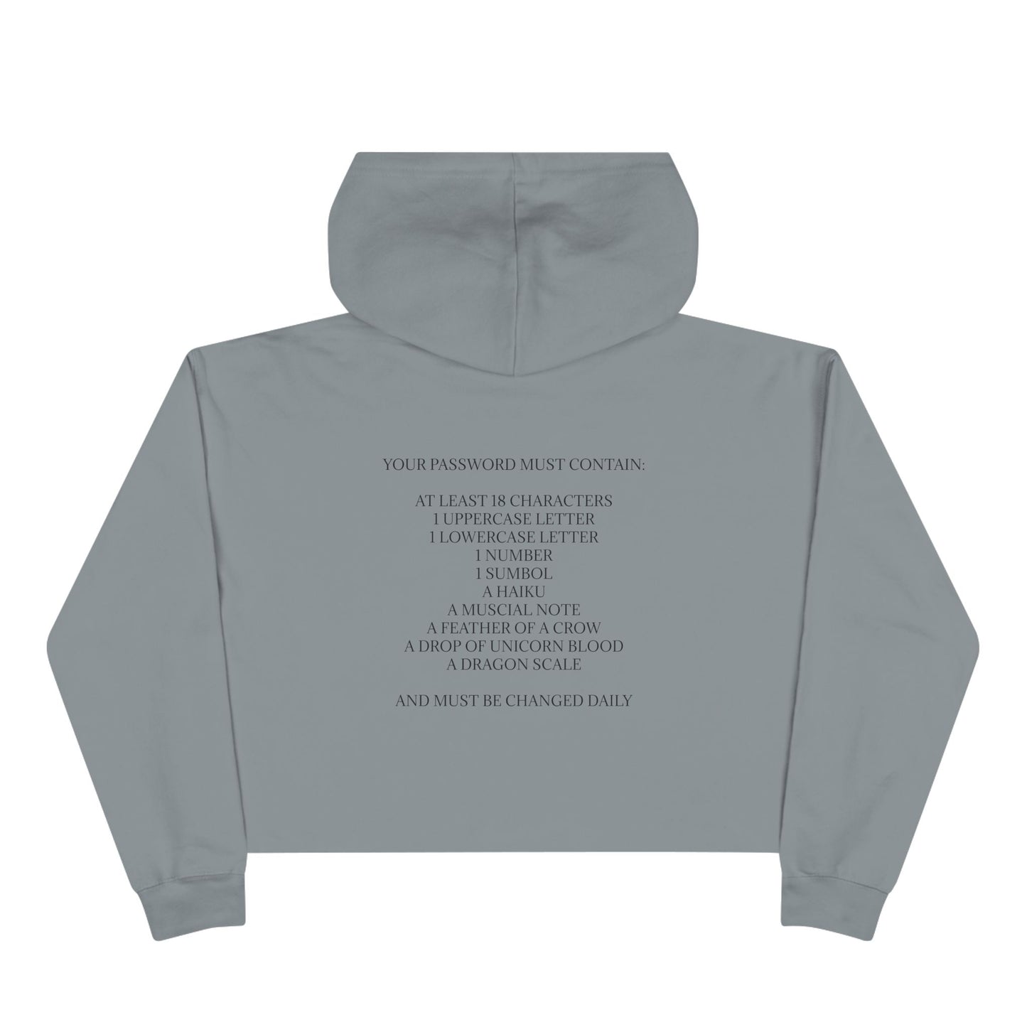 Password Women's Crop Hoodie