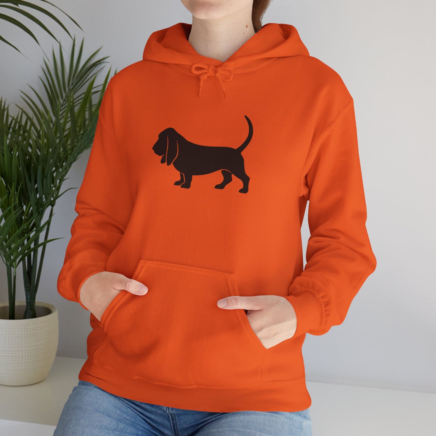 Basset Hound Silhouette Unisex Hoodie
