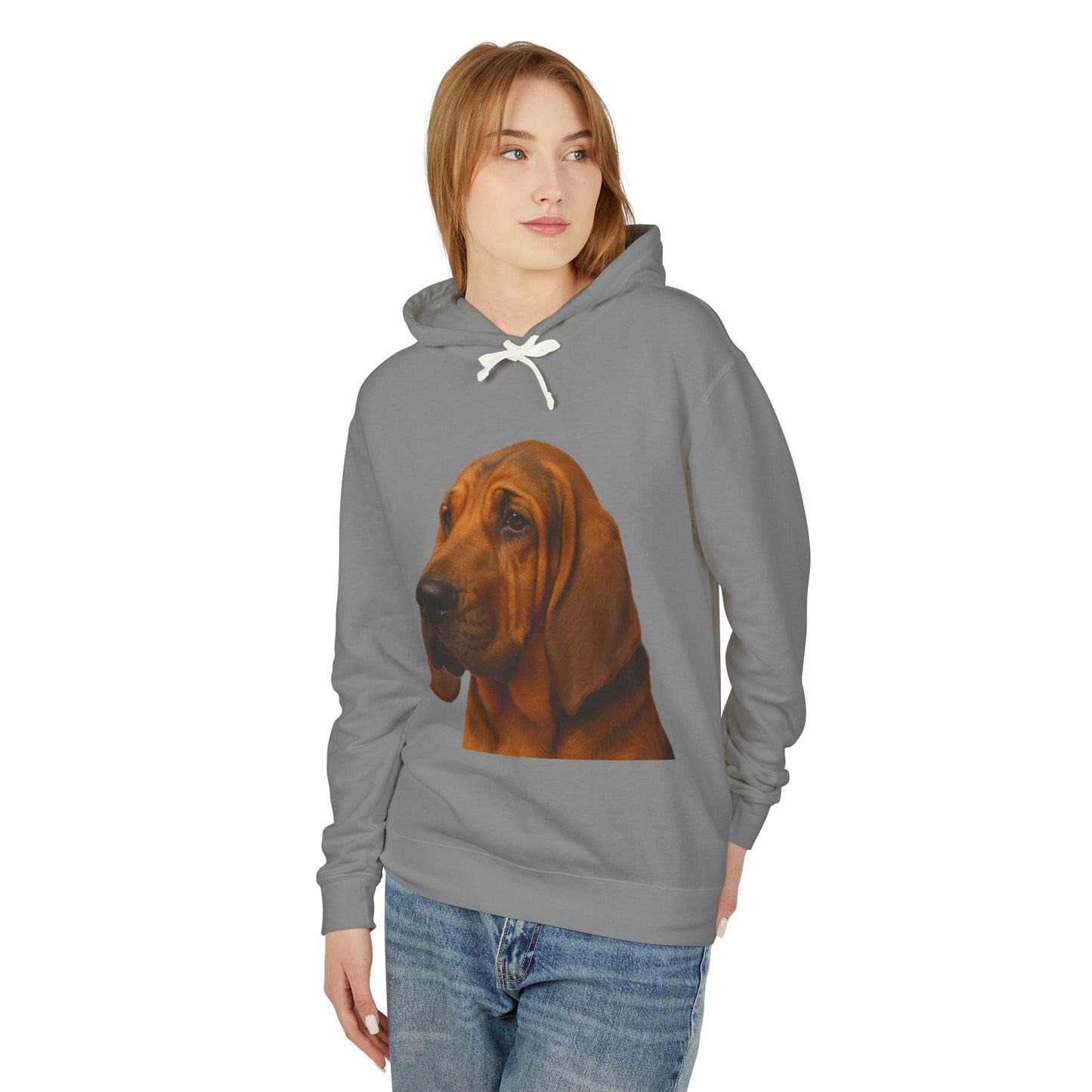 Bloodhound Head Unisex Lightweight Hoodie