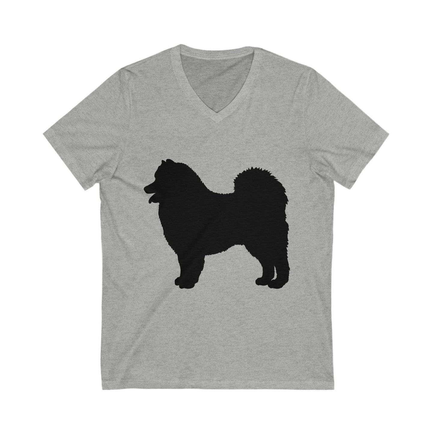 Samoyed Silhouette Unisex Short Sleeve V-Neck Tee