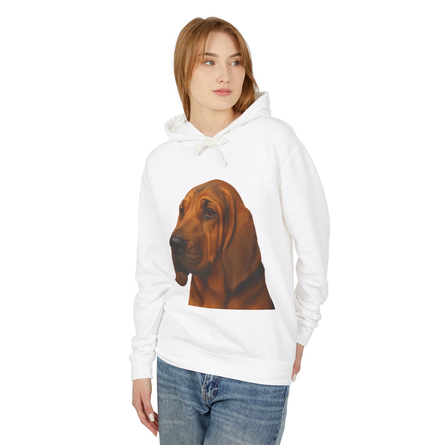 Bloodhound Head Unisex Lightweight Hoodie