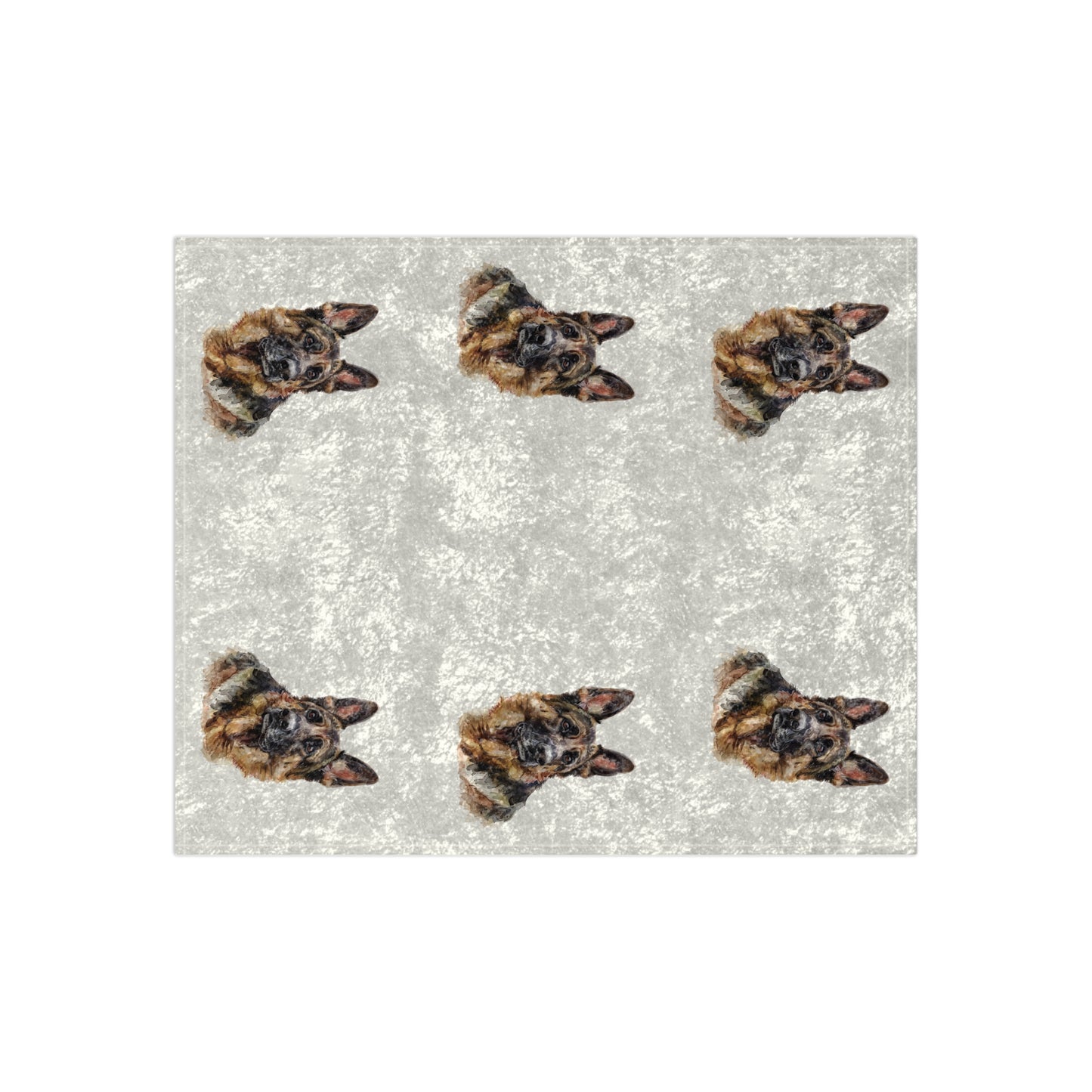 German Shepherd Head Crushed Velvet Blanket