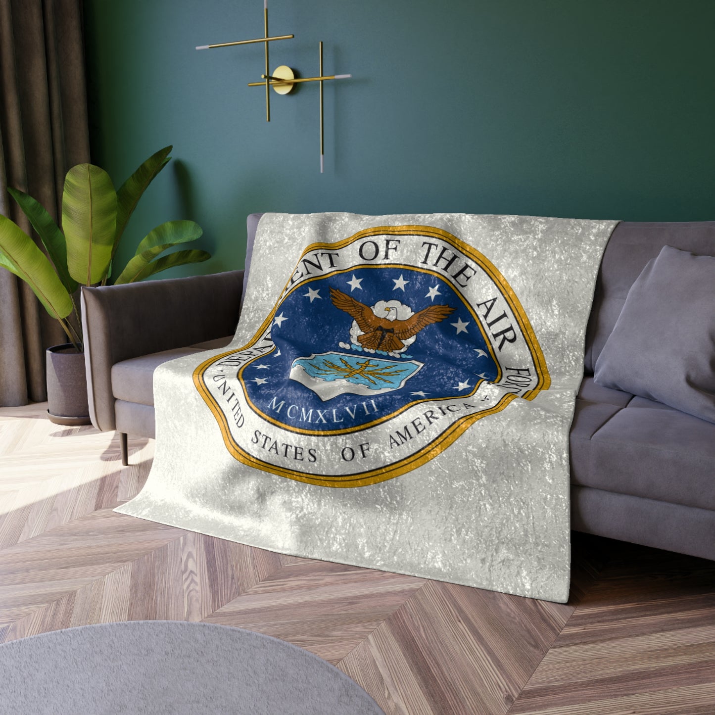 US Air Force Crushed Velvet Blanket