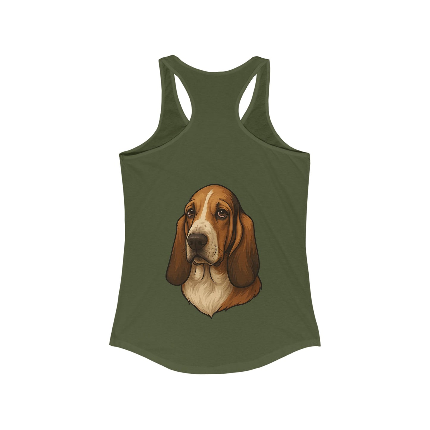 Basset Hound Head Women's Racerback Tank
