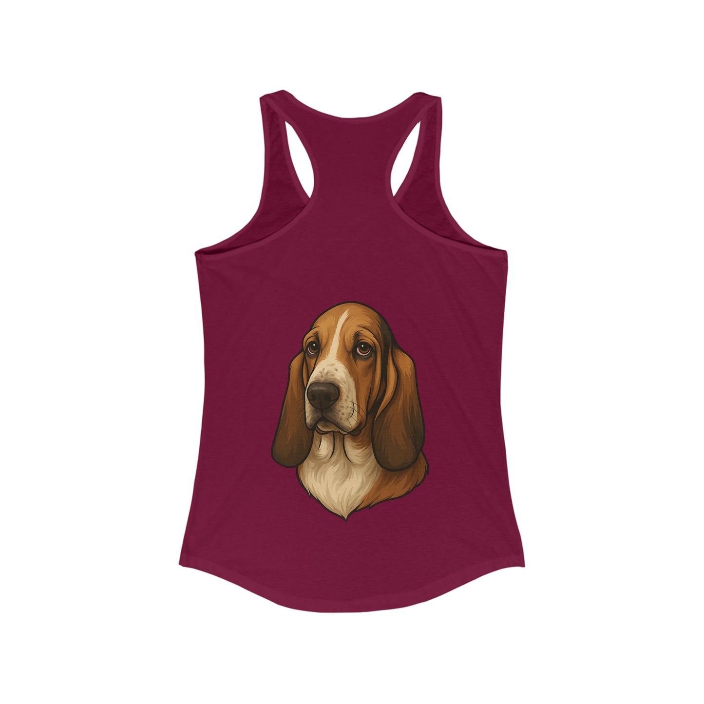 Basset Hound Head Women's Racerback Tank