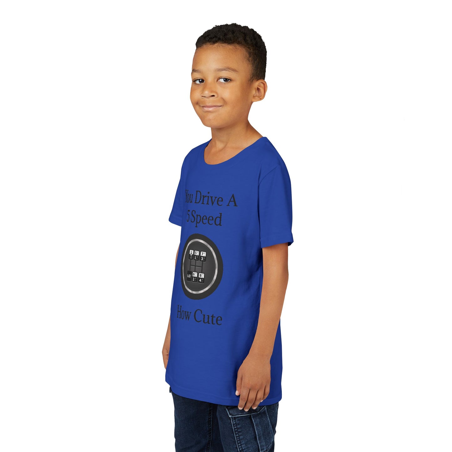 5 Speed How Cute Youth Unisex Short Sleeve Crewneck Tee