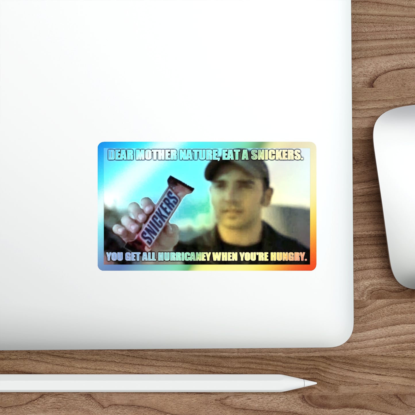 Hurricaney Holographic Sticker