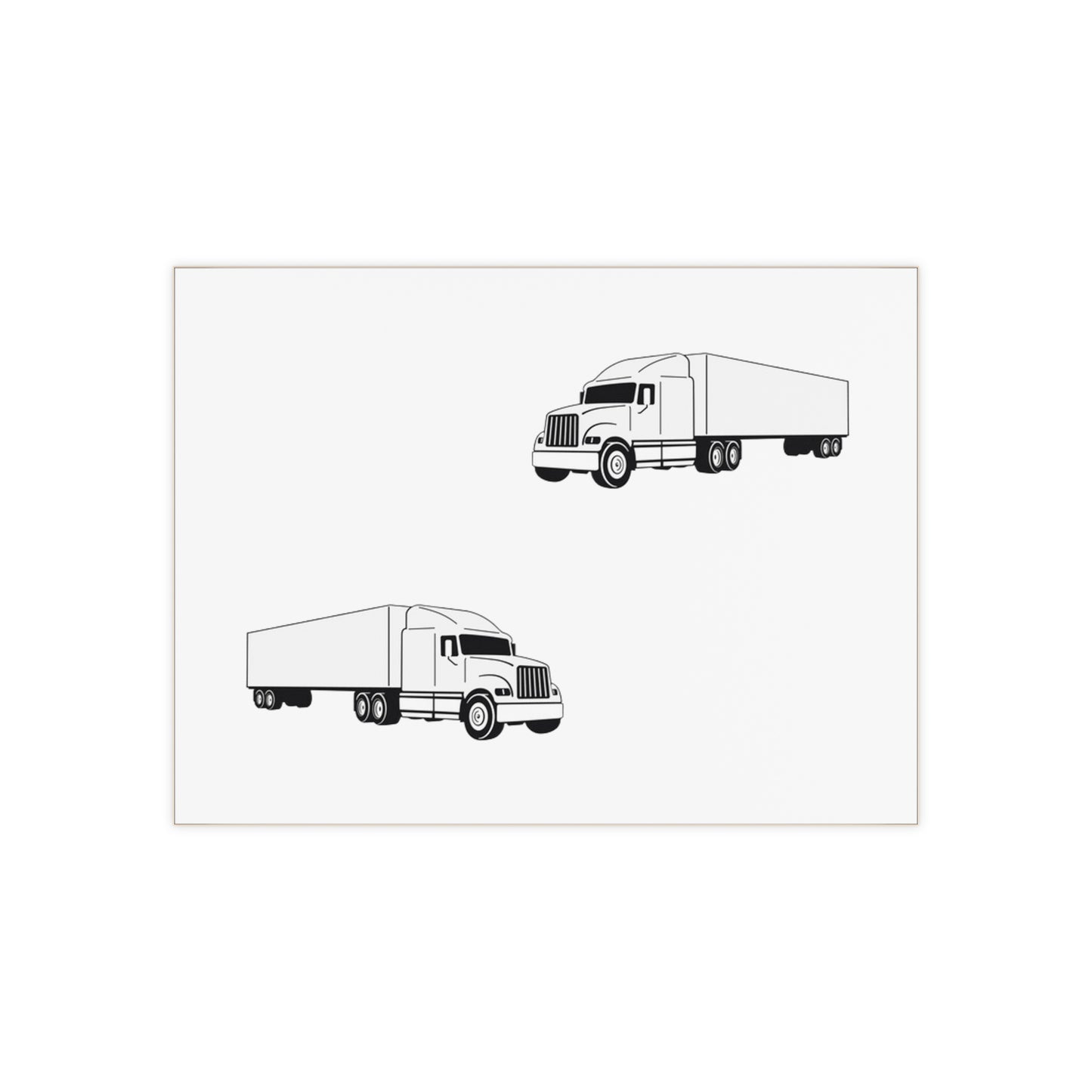 Semi Truck Ceramic Photo Tile