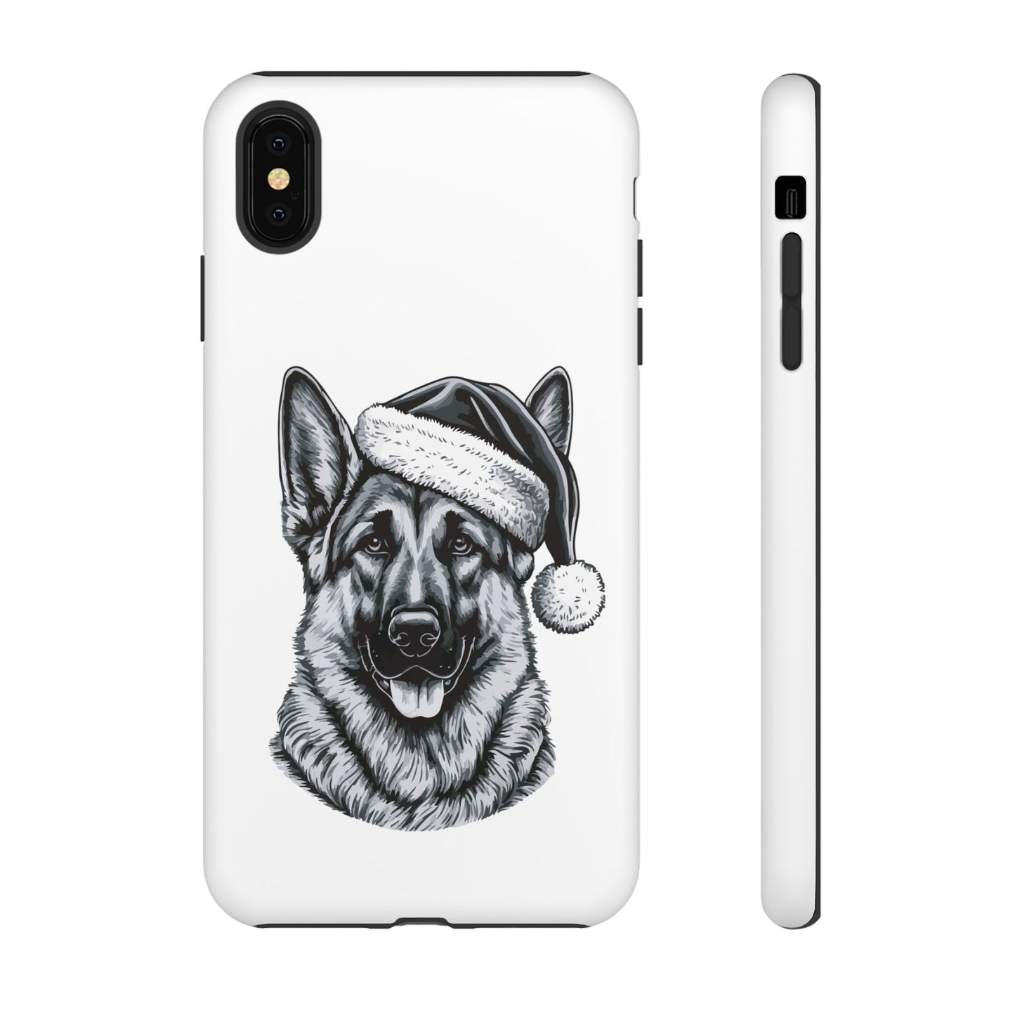 Santa Paws German Shepherd iPhone Case