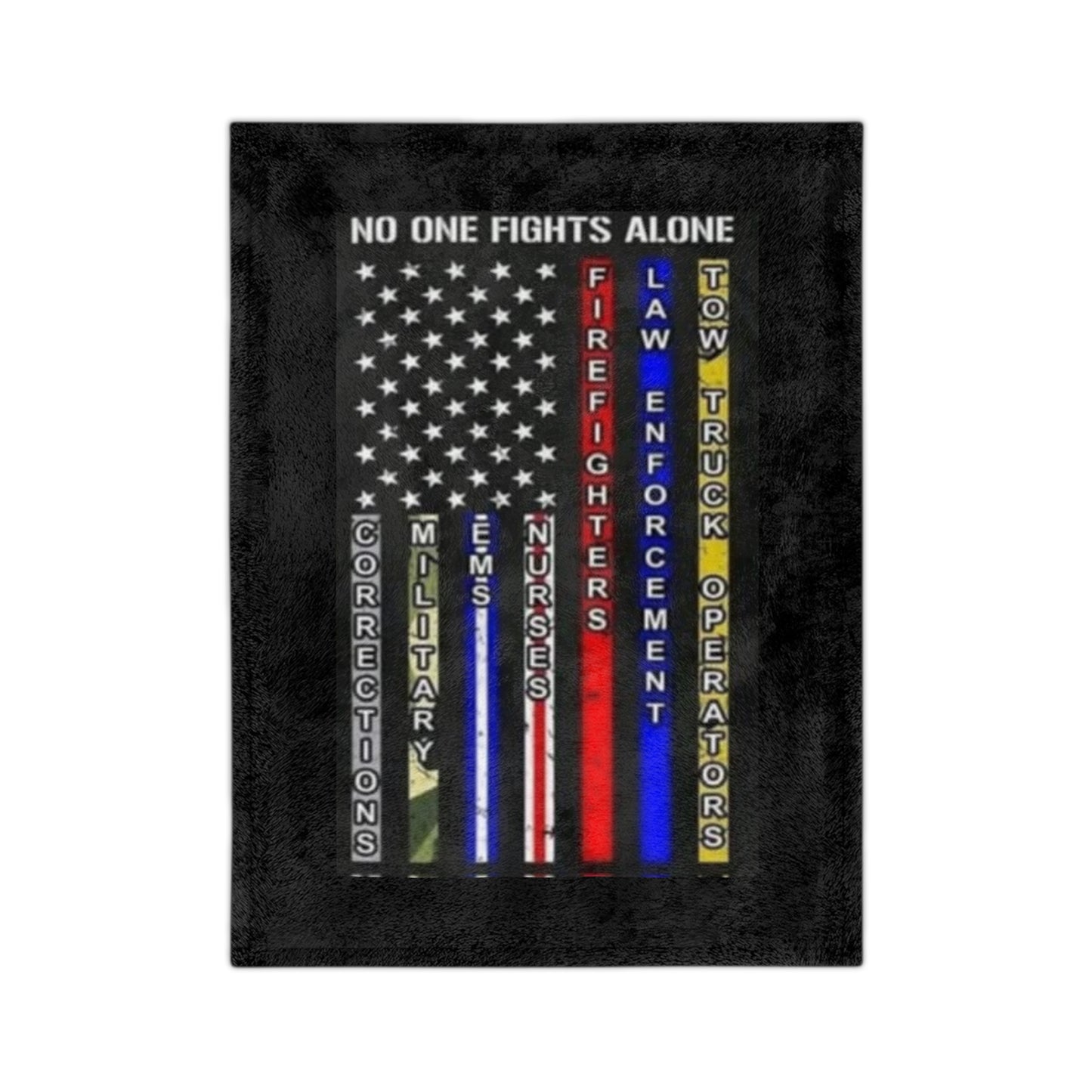 No One Fights Alone Velveteen Microfiber Blanket