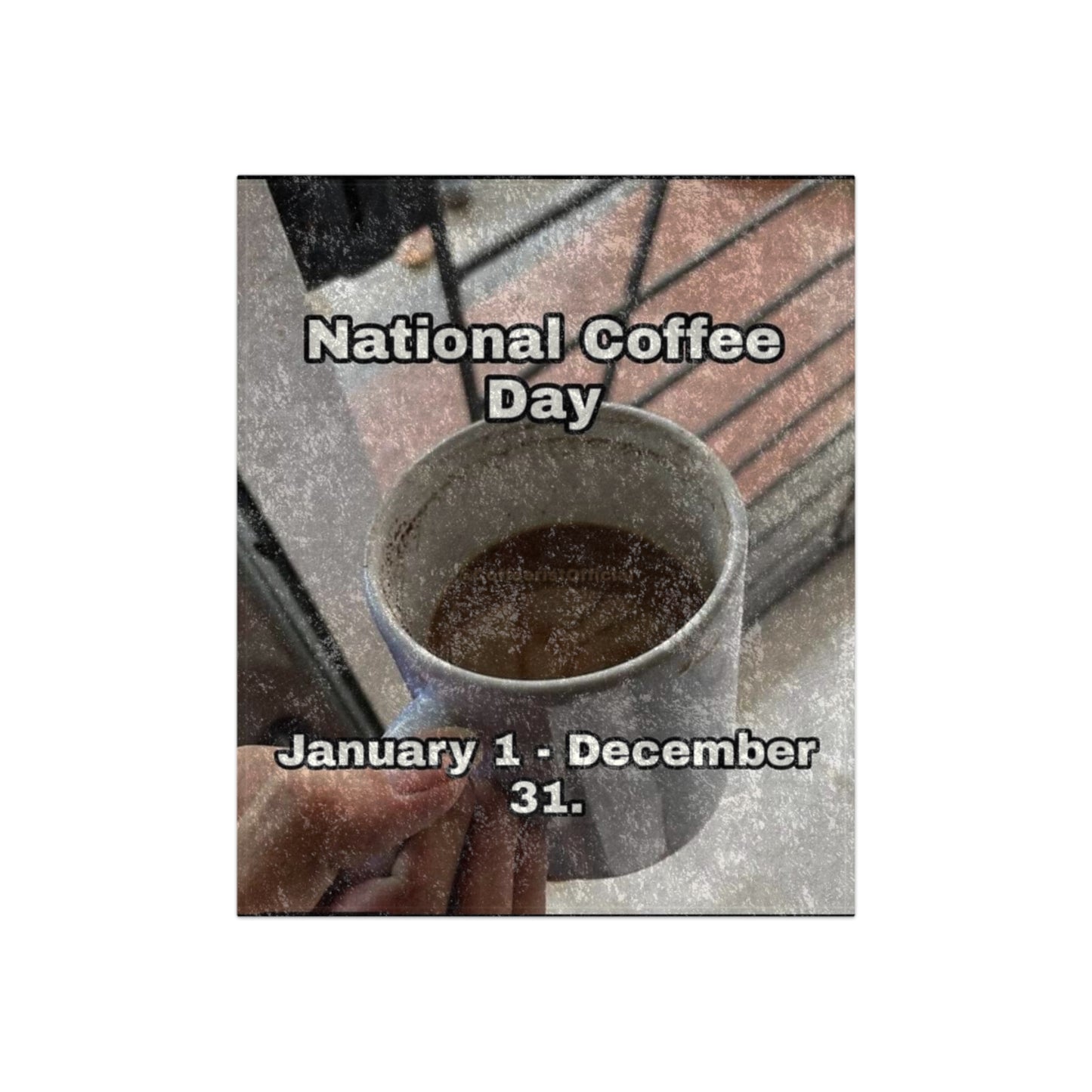 National Coffee Day Crushed Velvet Blanket