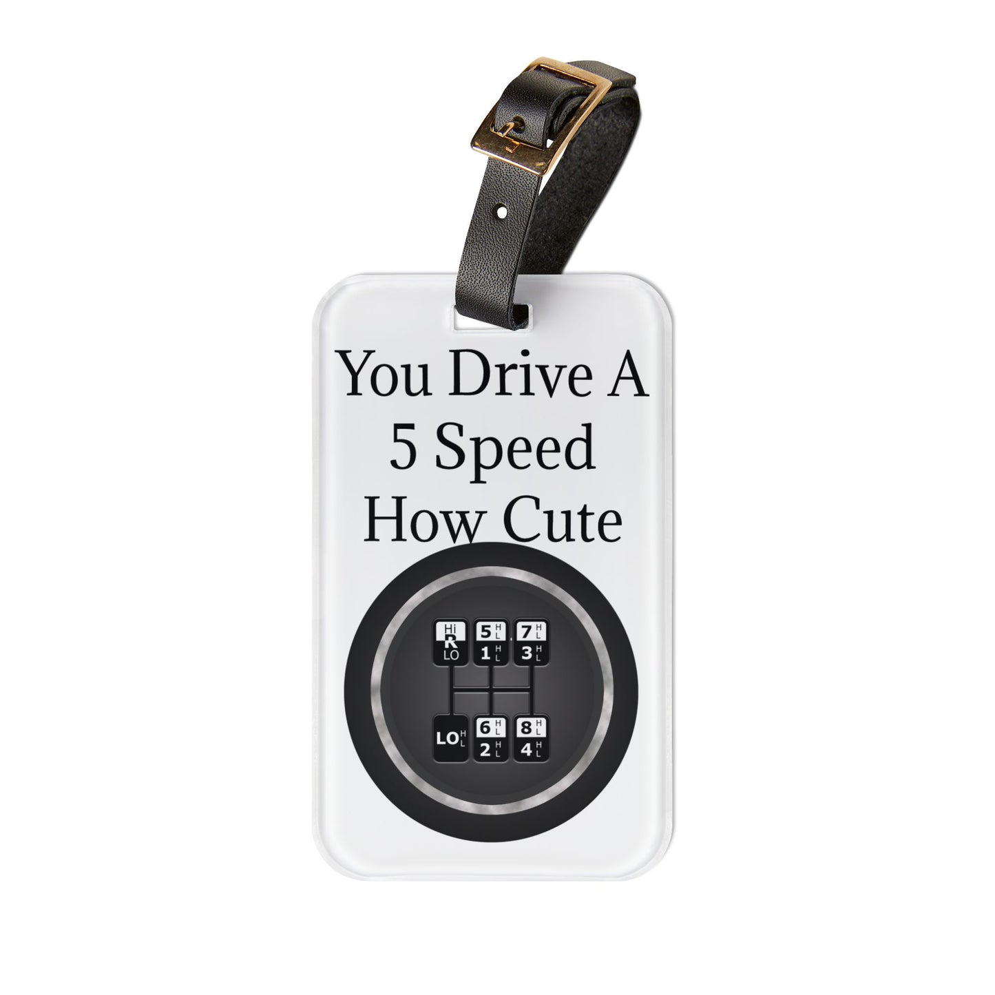5 Speed How Cute Leather Strap Luggage Tag