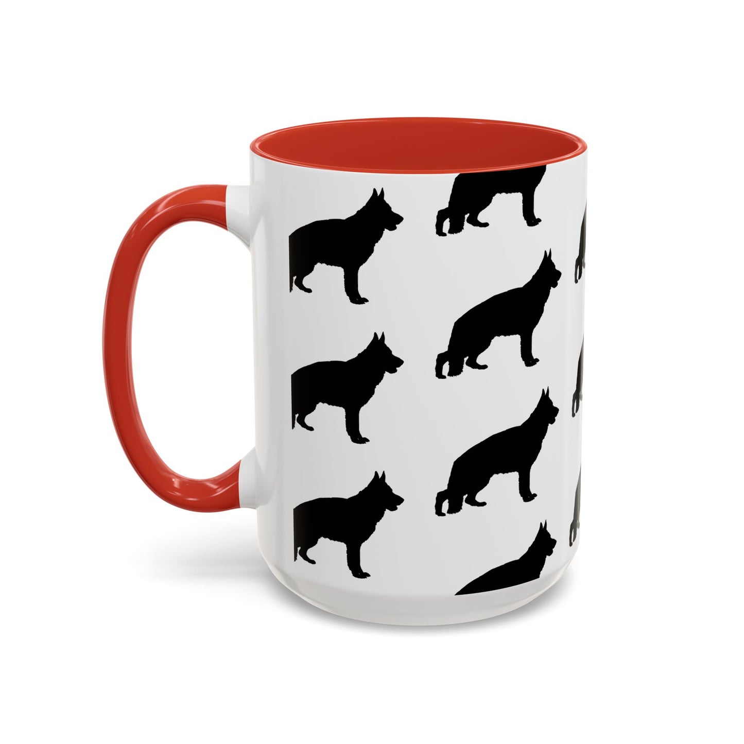 German Shepherd Silhouette 2-Tone Coffee Mug