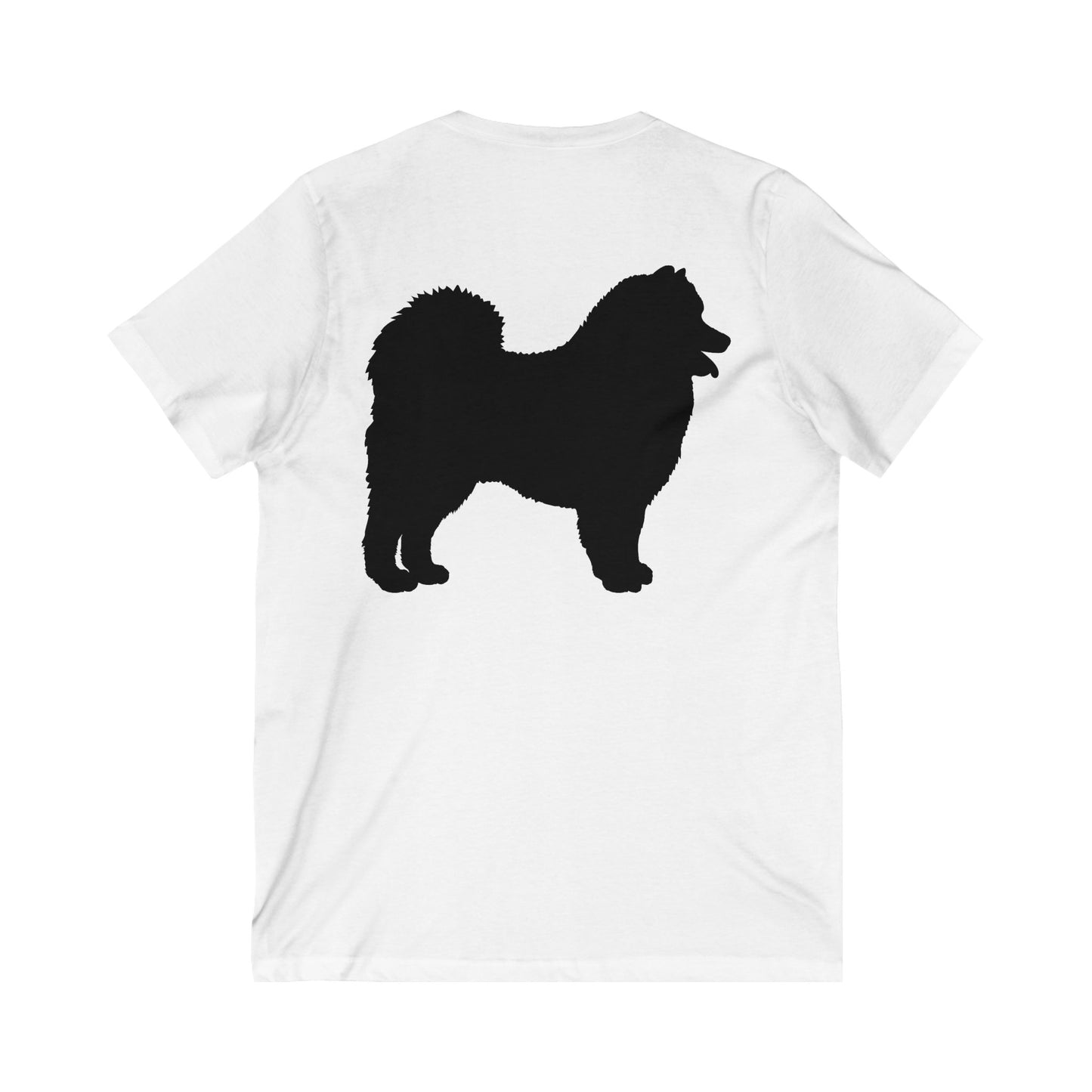 Samoyed Silhouette Unisex Short Sleeve V-Neck Tee