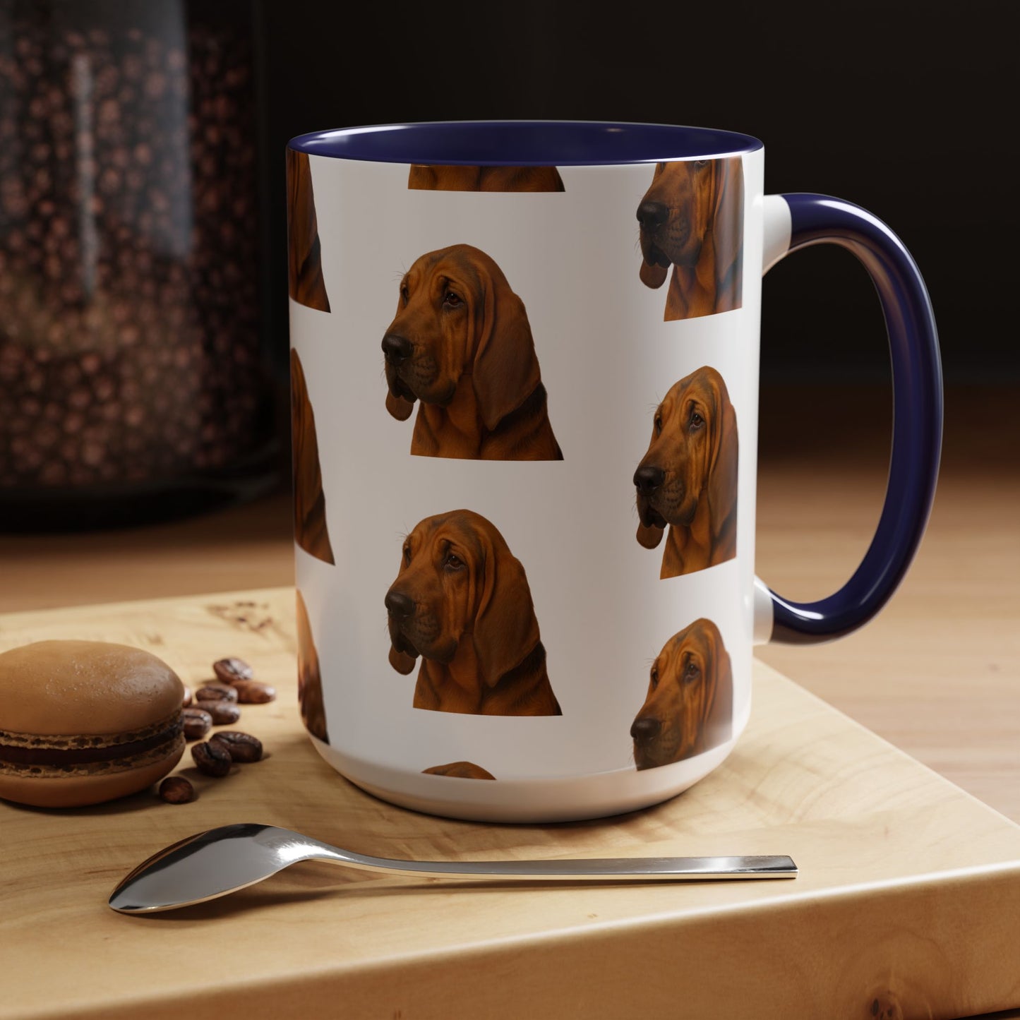 Bloodhound Head 2-Tone Coffee Mug
