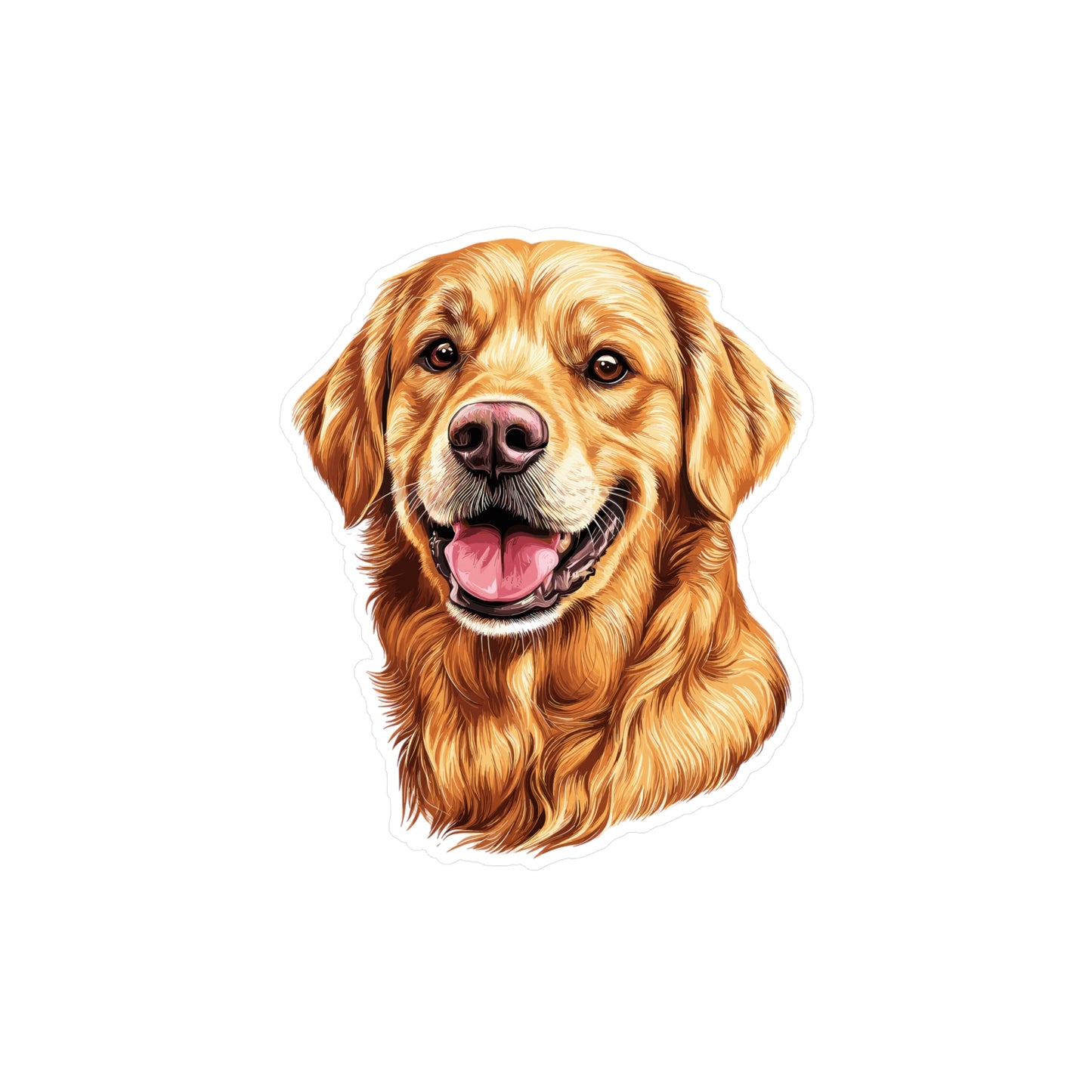 Golden Head Vinyl Decal