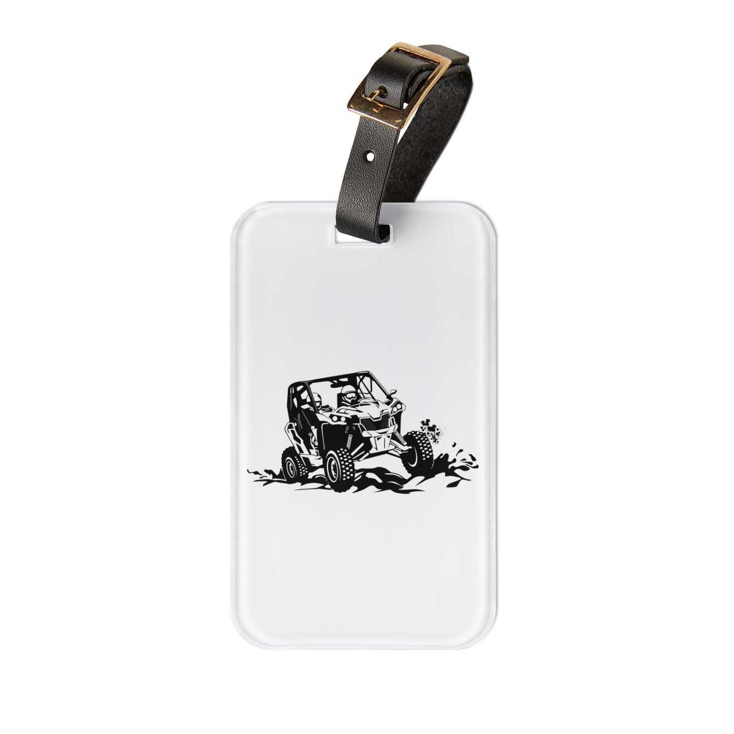 Slingin' Mud Side By Side Leather Strap Luggage Tag